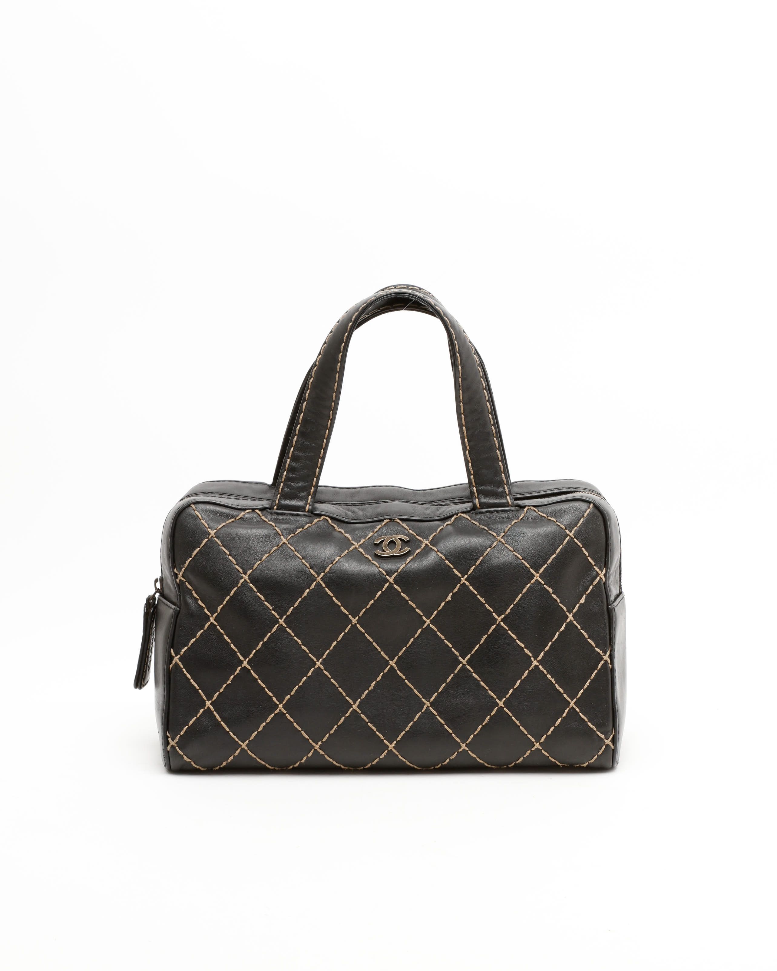 Pre-owned Chanel Wild Stitch Boston Bag In Multi