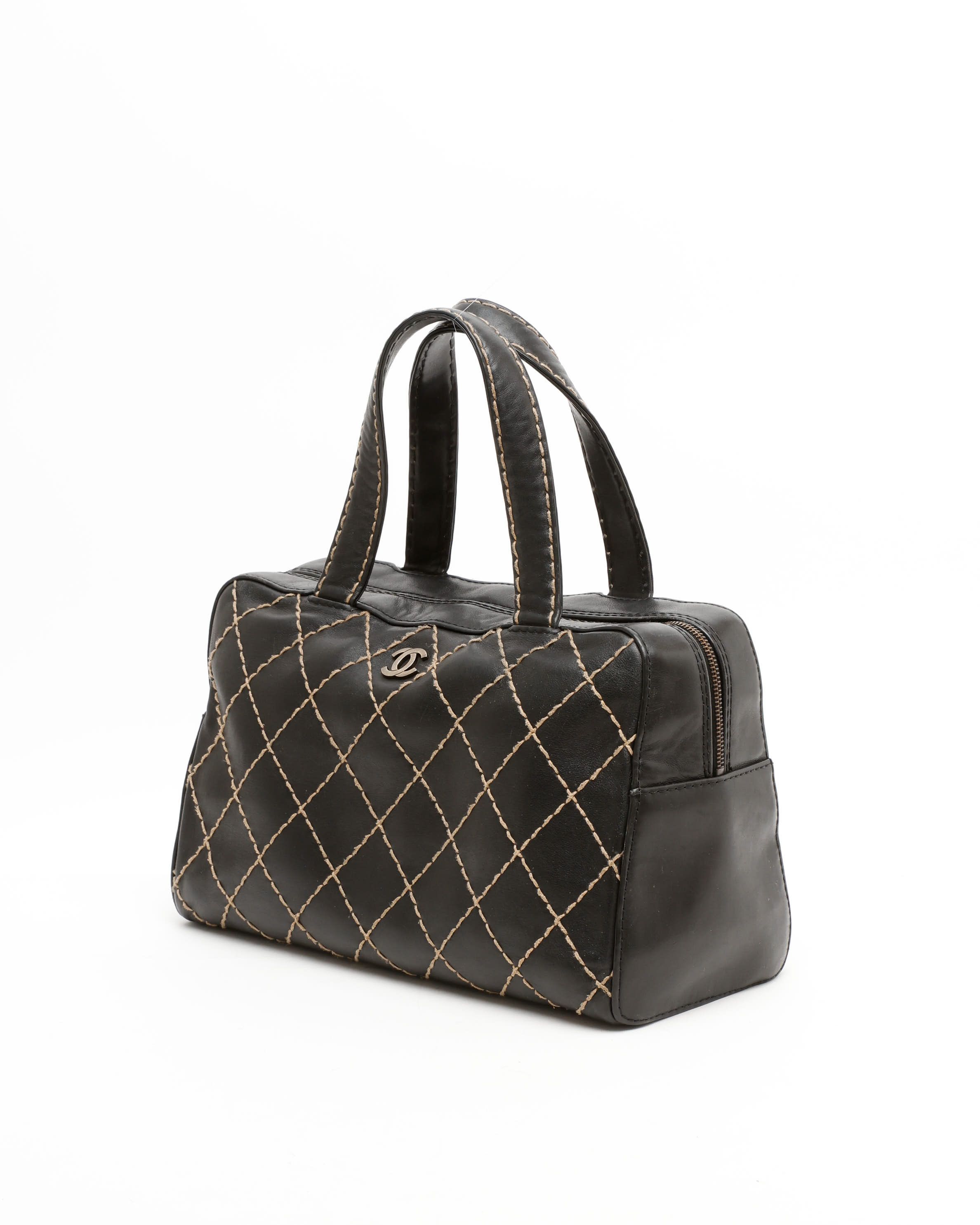 Pre-owned Chanel Wild Stitch Boston Bag In Multi