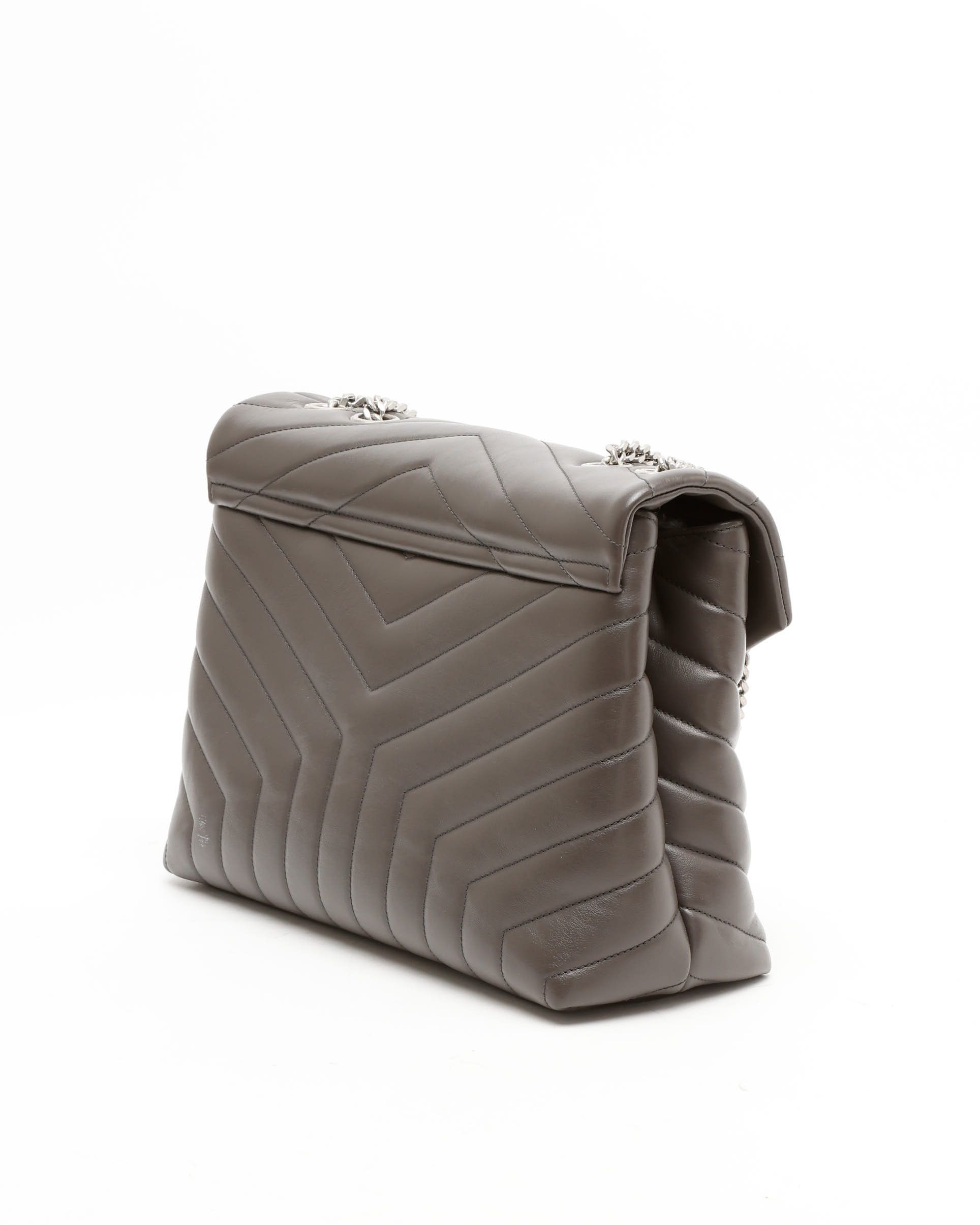 Saint Laurent Medium Loulou Bag In Gray