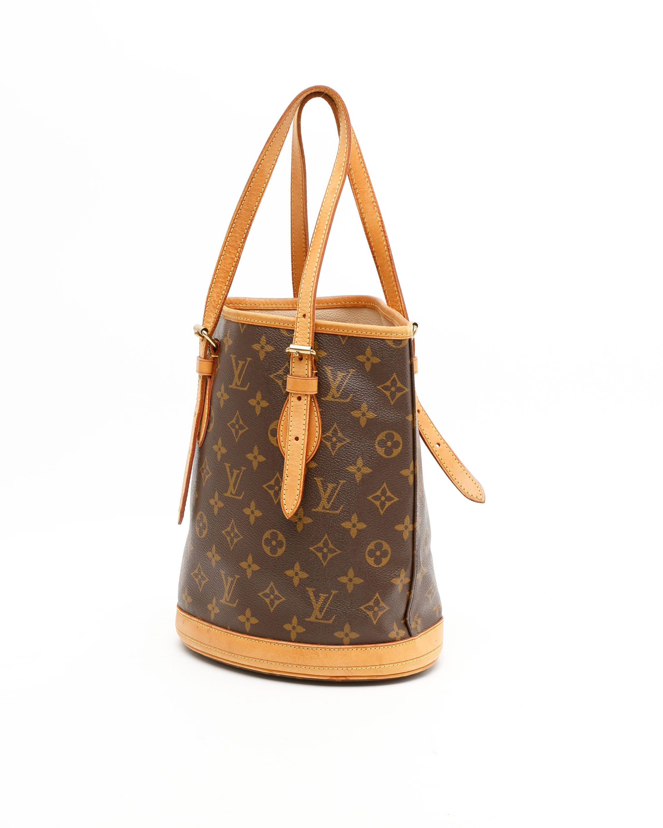 Pre-owned Louis Vuitton Monogram Bucket Pm Bag In Brown