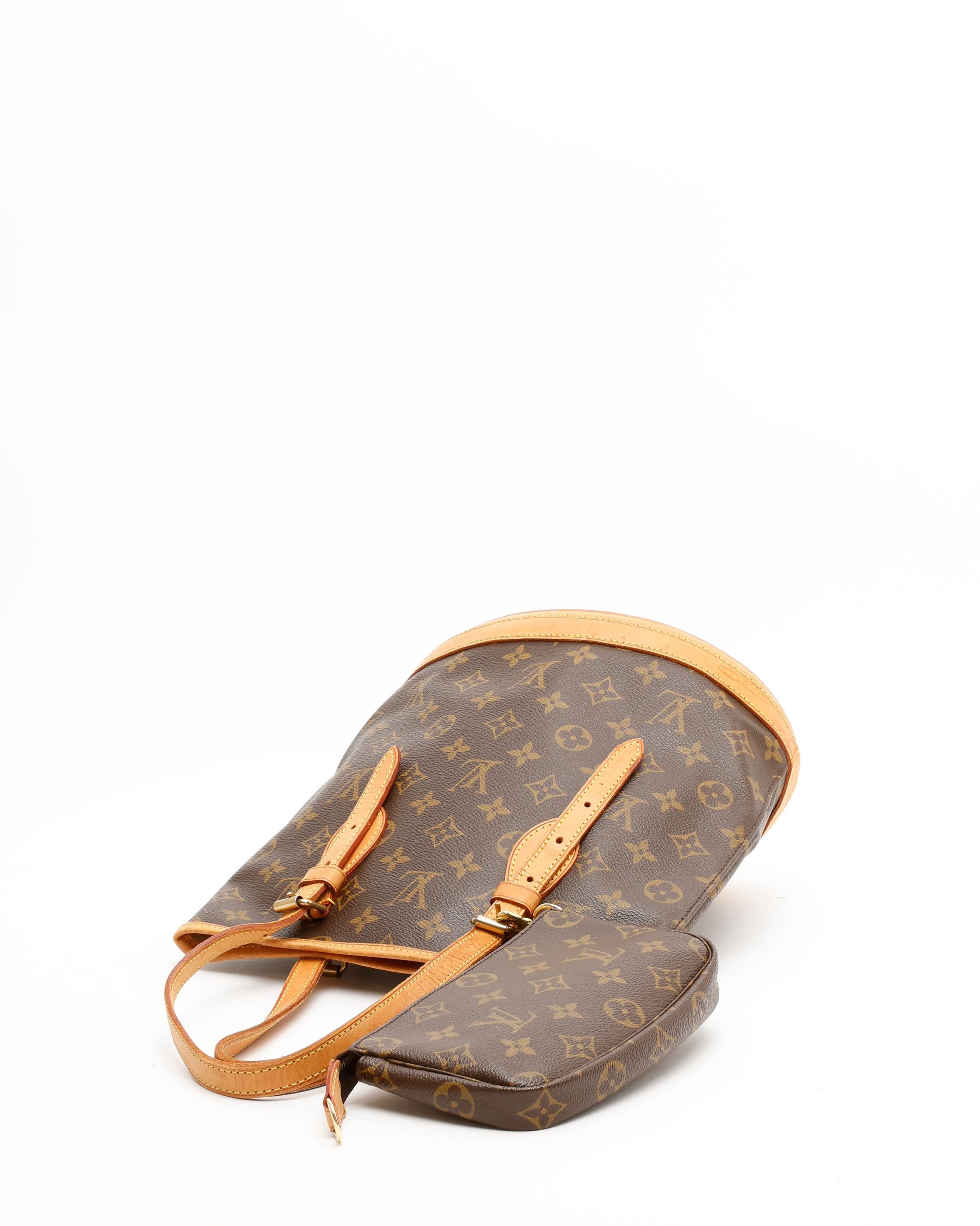 Pre-owned Louis Vuitton Monogram Bucket Pm Bag In Brown