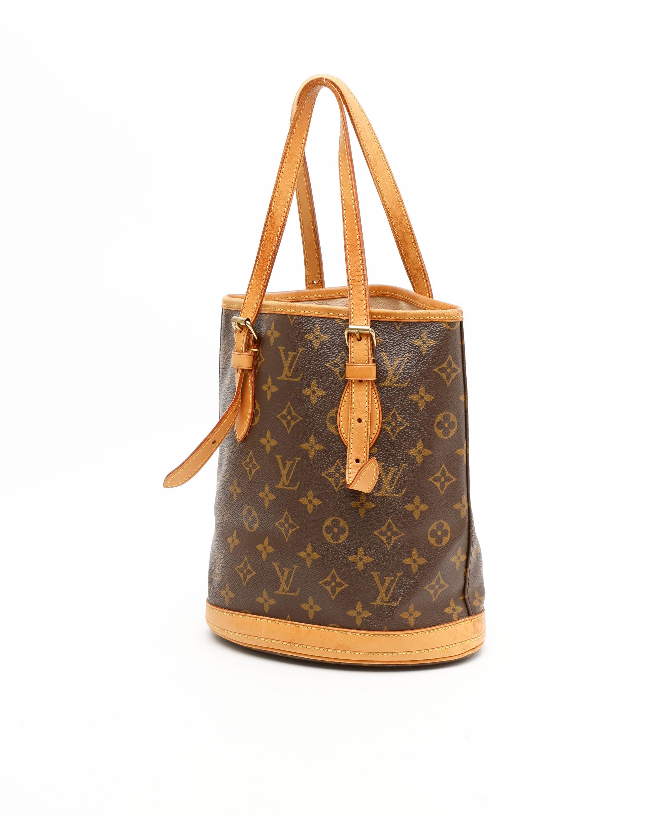 Pre-owned Louis Vuitton Monogram Bucket Pm Bag In Brown