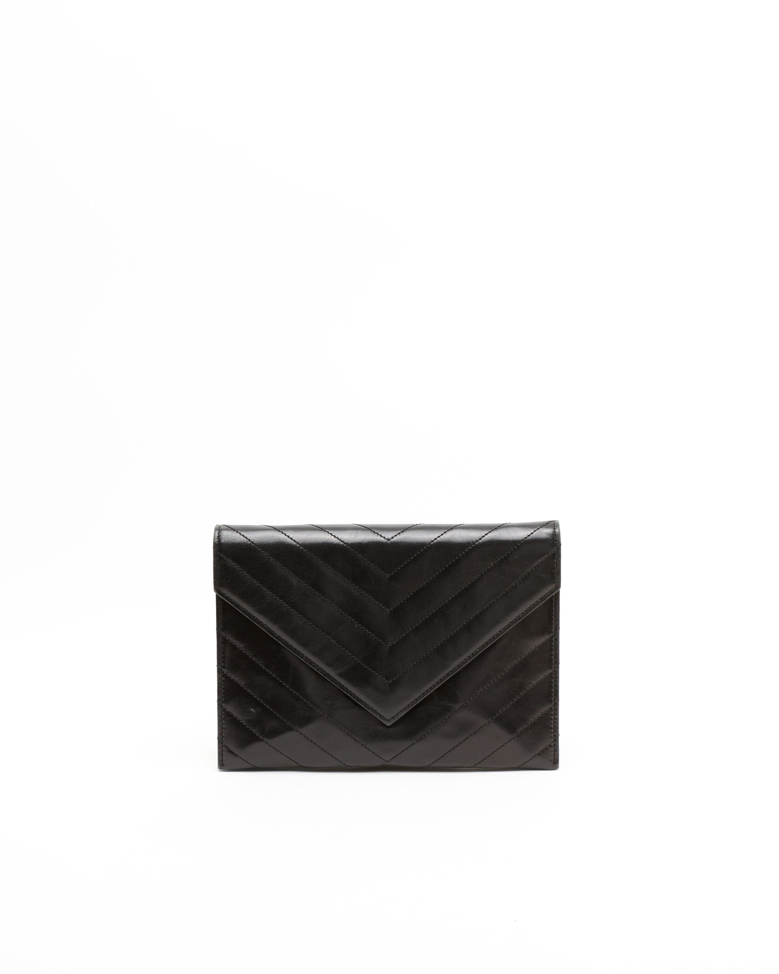 Saint Laurent Y Clutch Bag In Black