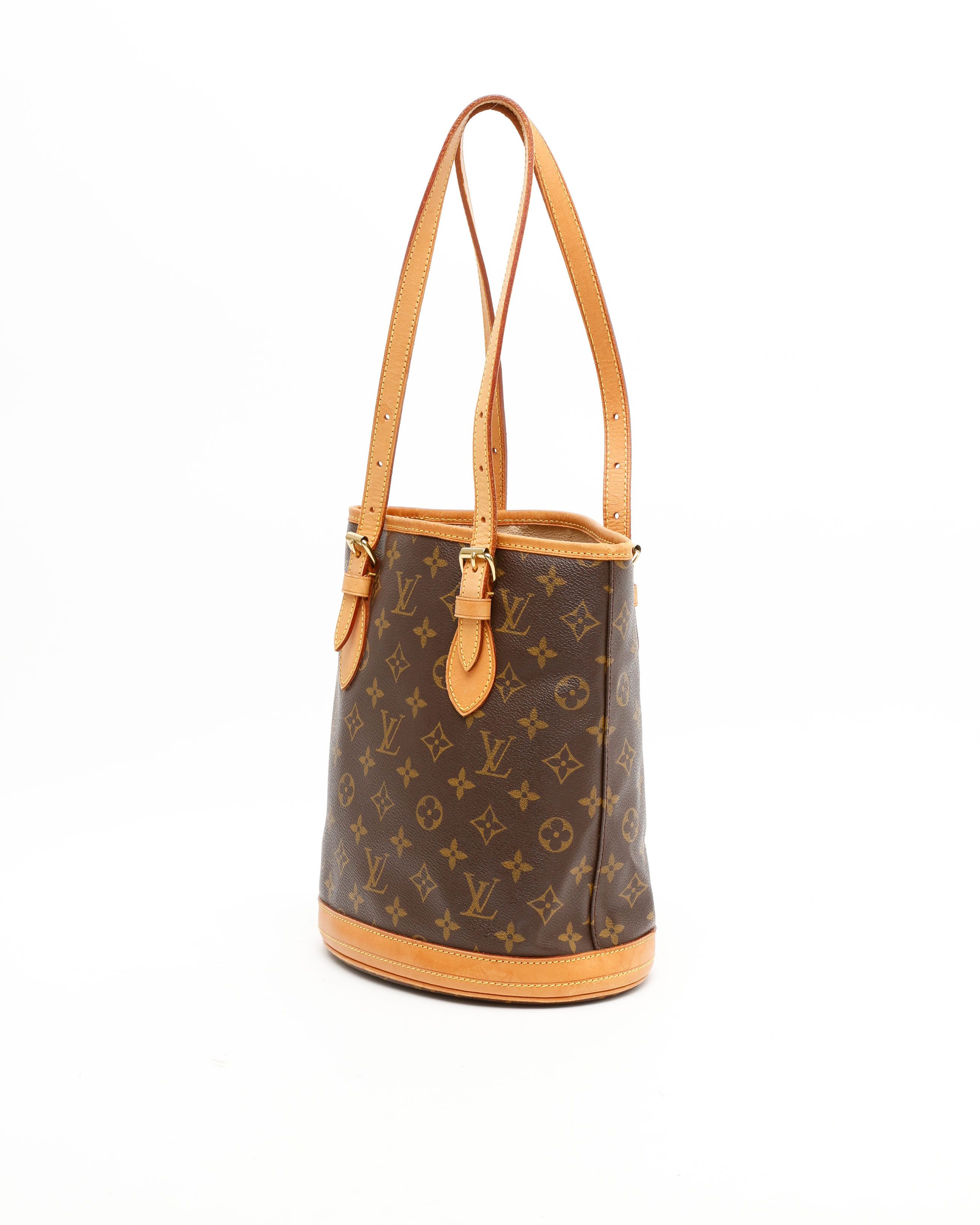 Pre-owned Louis Vuitton Monogram Bucket Pm Bag In Brown