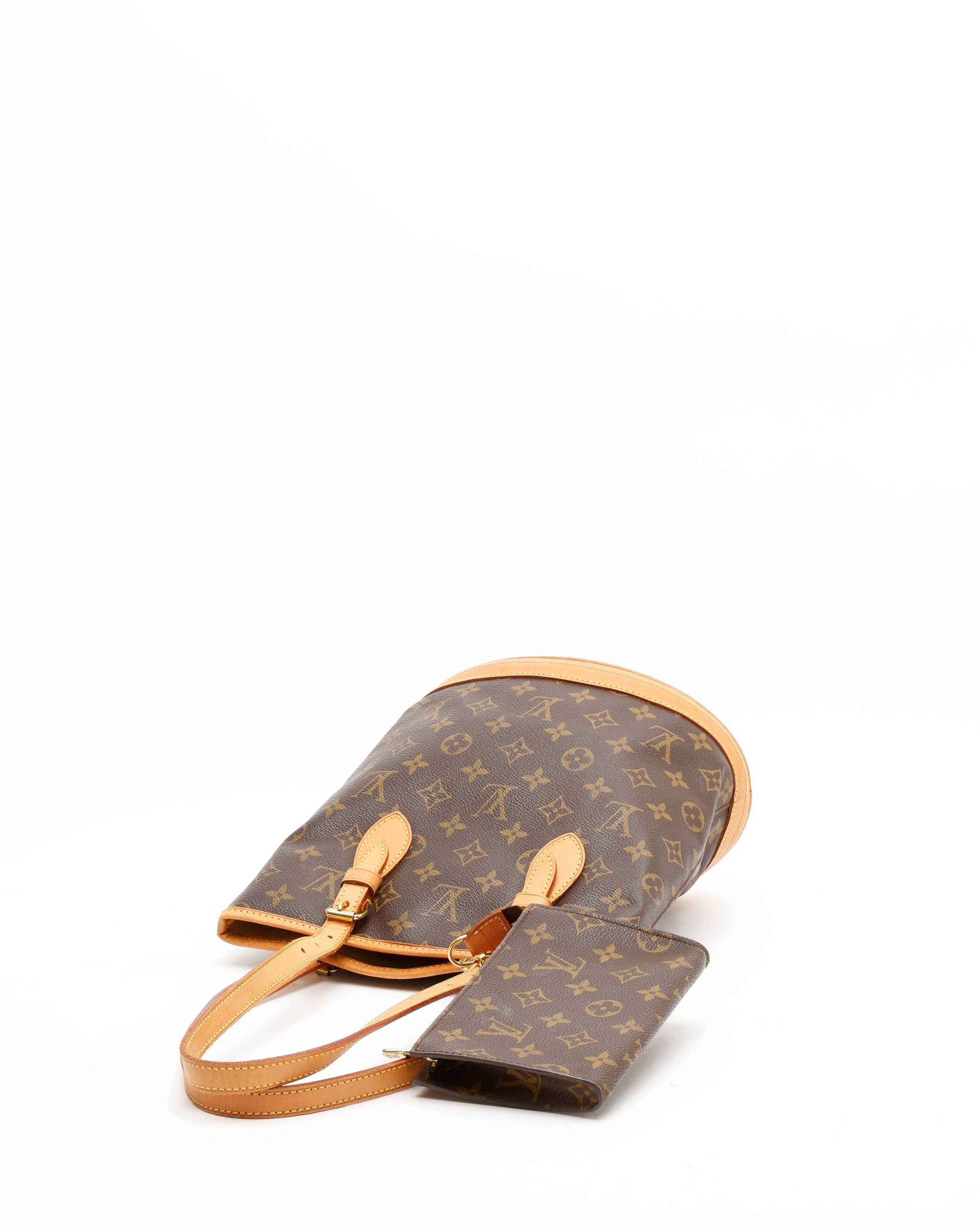 Pre-owned Louis Vuitton Monogram Bucket Pm Bag In Brown