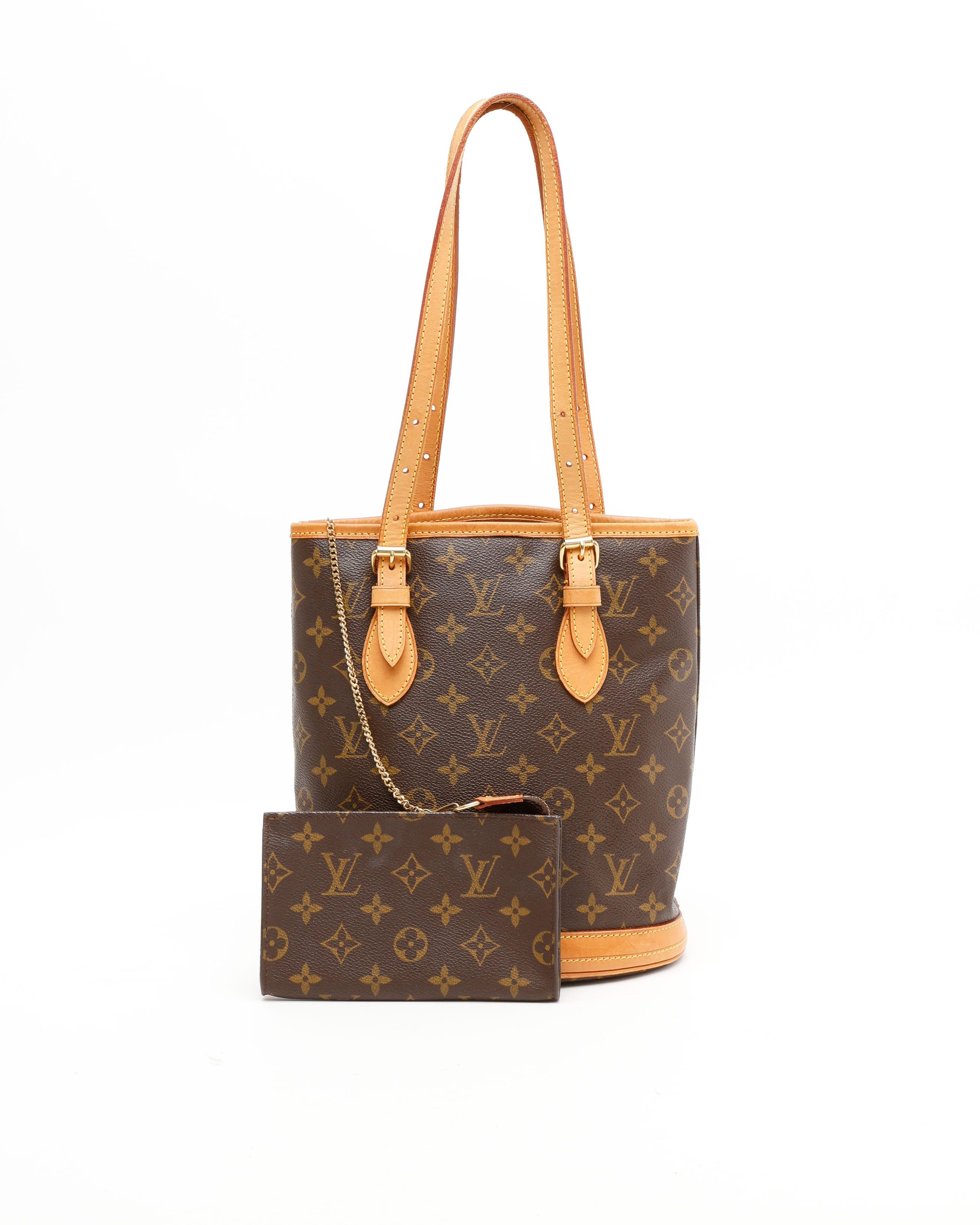 Pre-owned Louis Vuitton Monogram Bucket Pm Bag In Brown