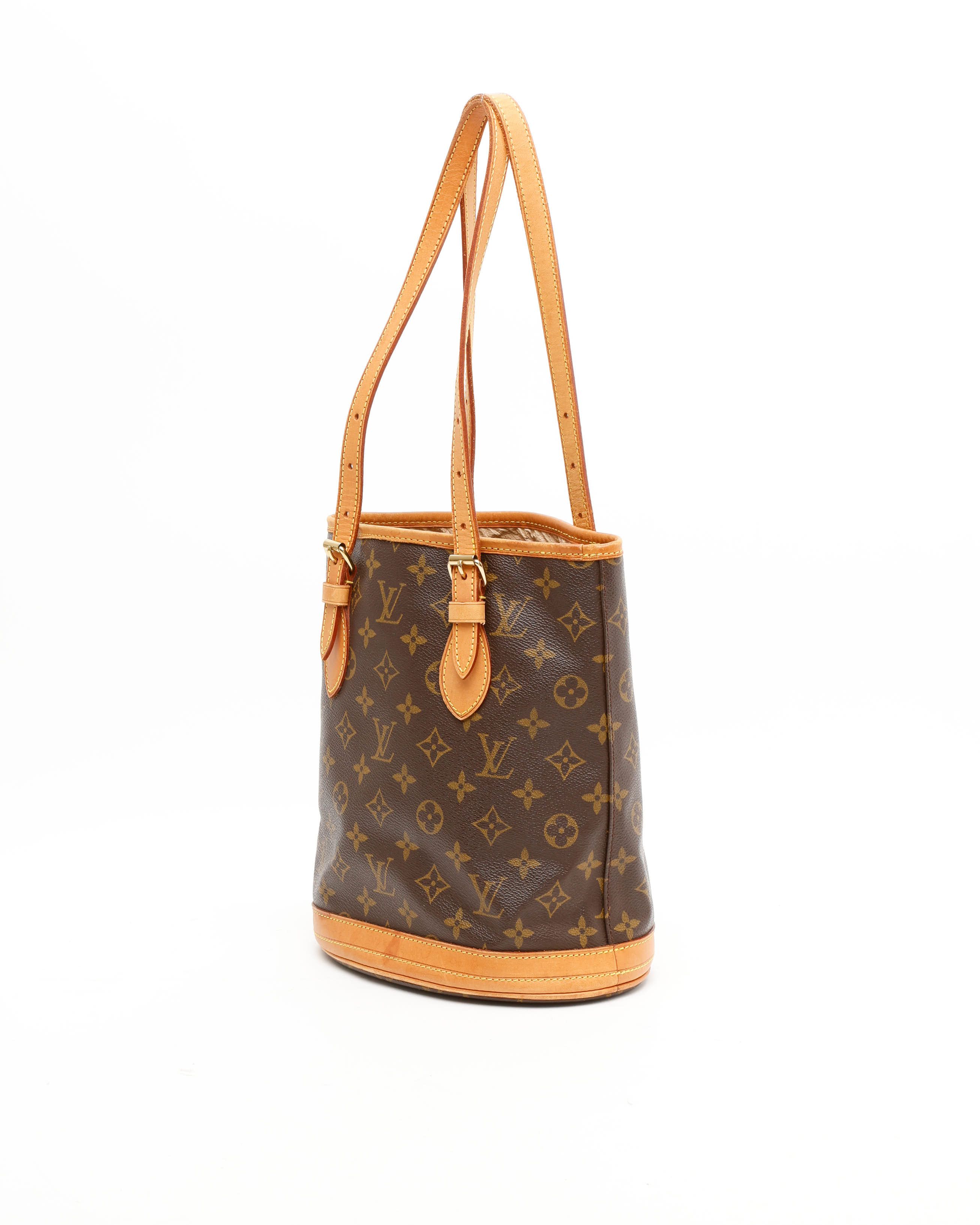 Pre-owned Louis Vuitton Monogram Bucket Pm Bag In Brown