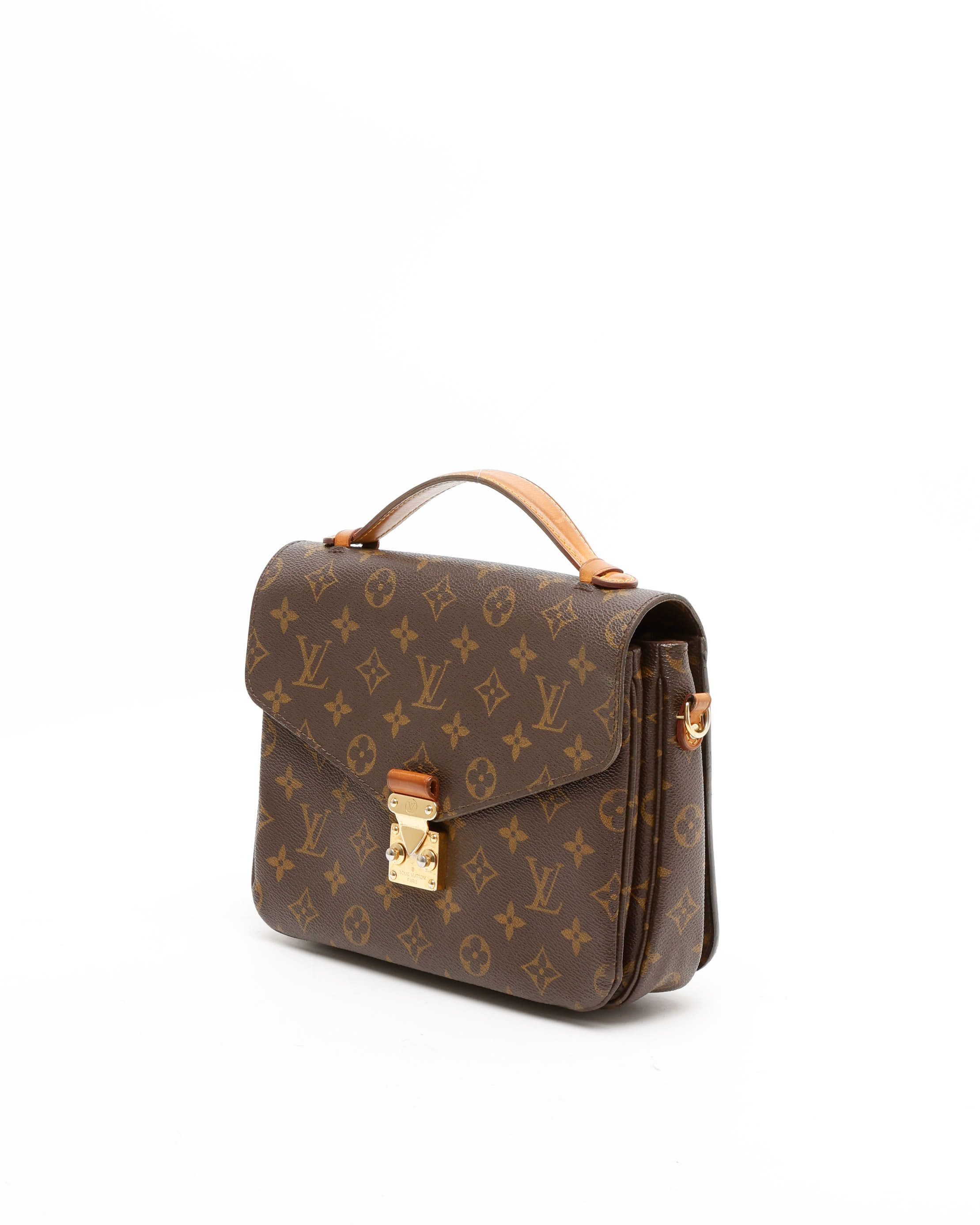Pre-owned Louis Vuitton Monogram Pochette Metis Bag In Brown