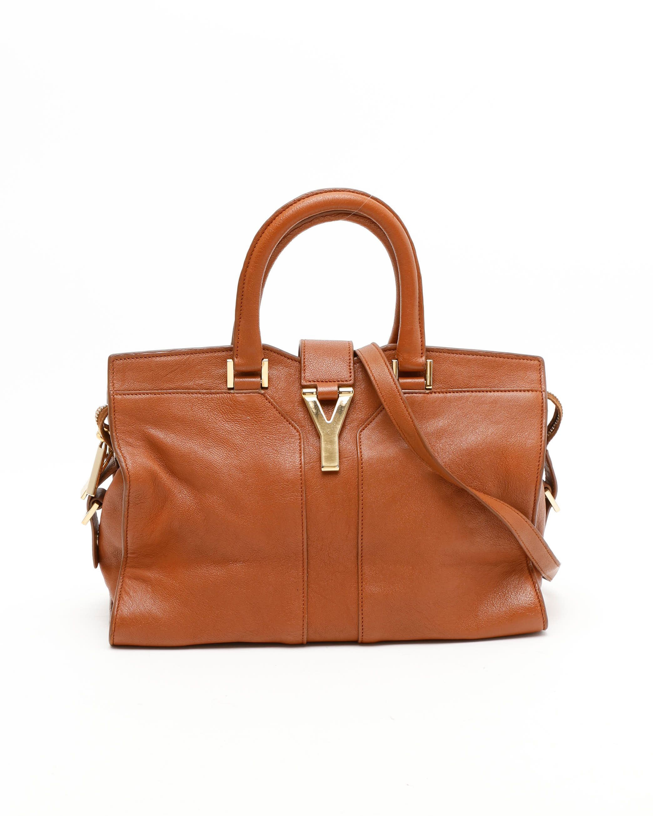 Saint Laurent Small Chyc Y Bag In Brown