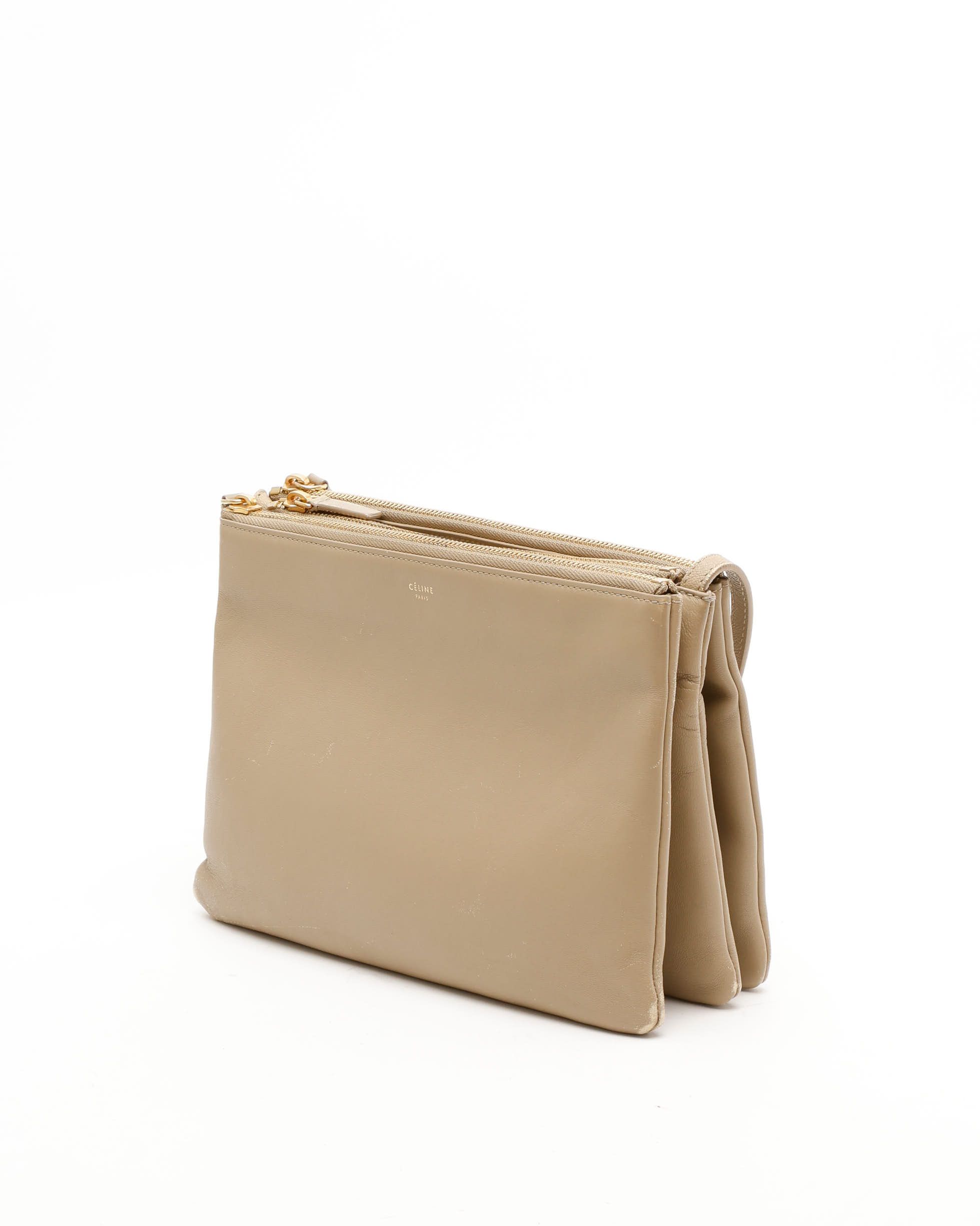 Celine Céline Medium Trio Bag In Neutral