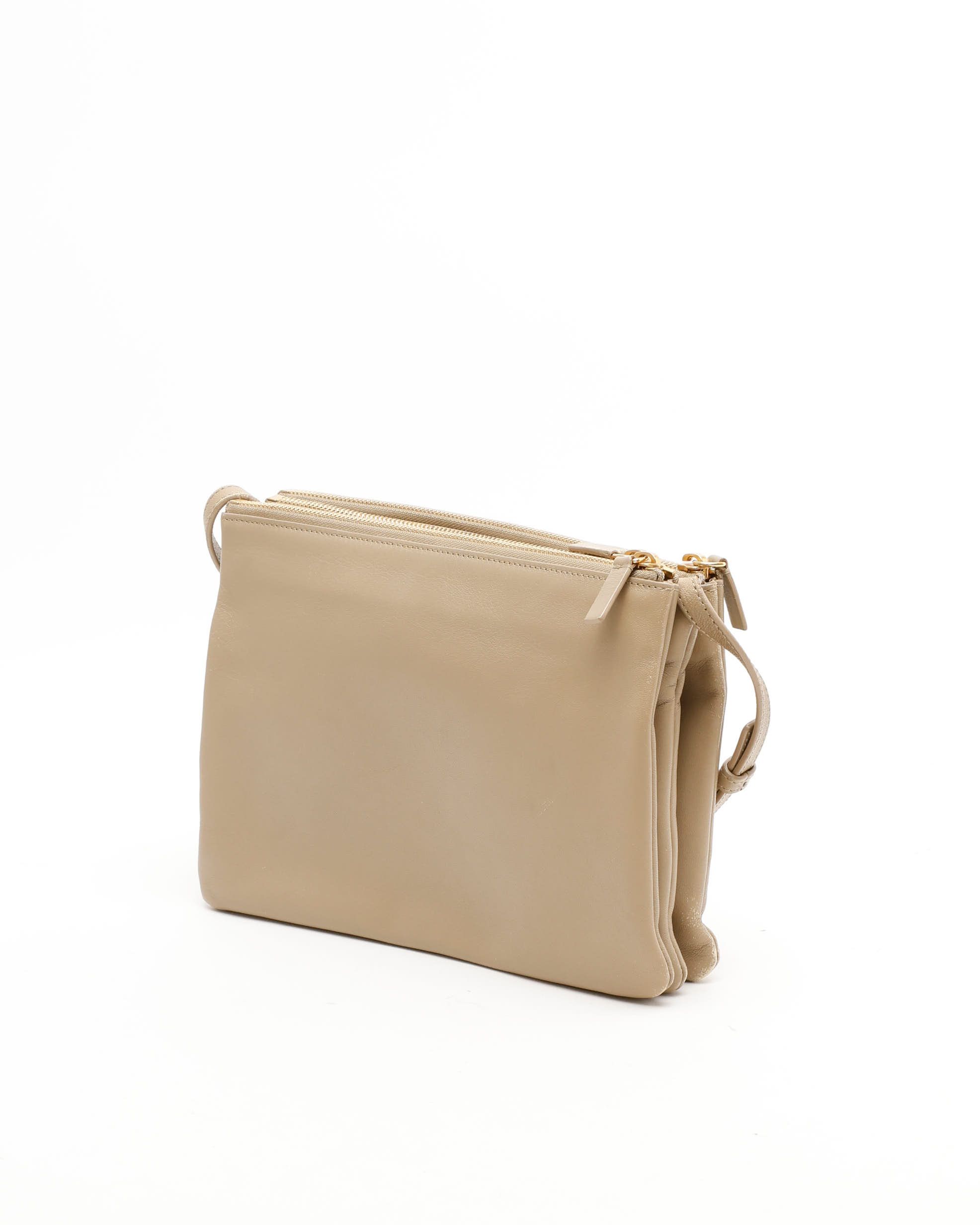 Celine Céline Medium Trio Bag In Neutral