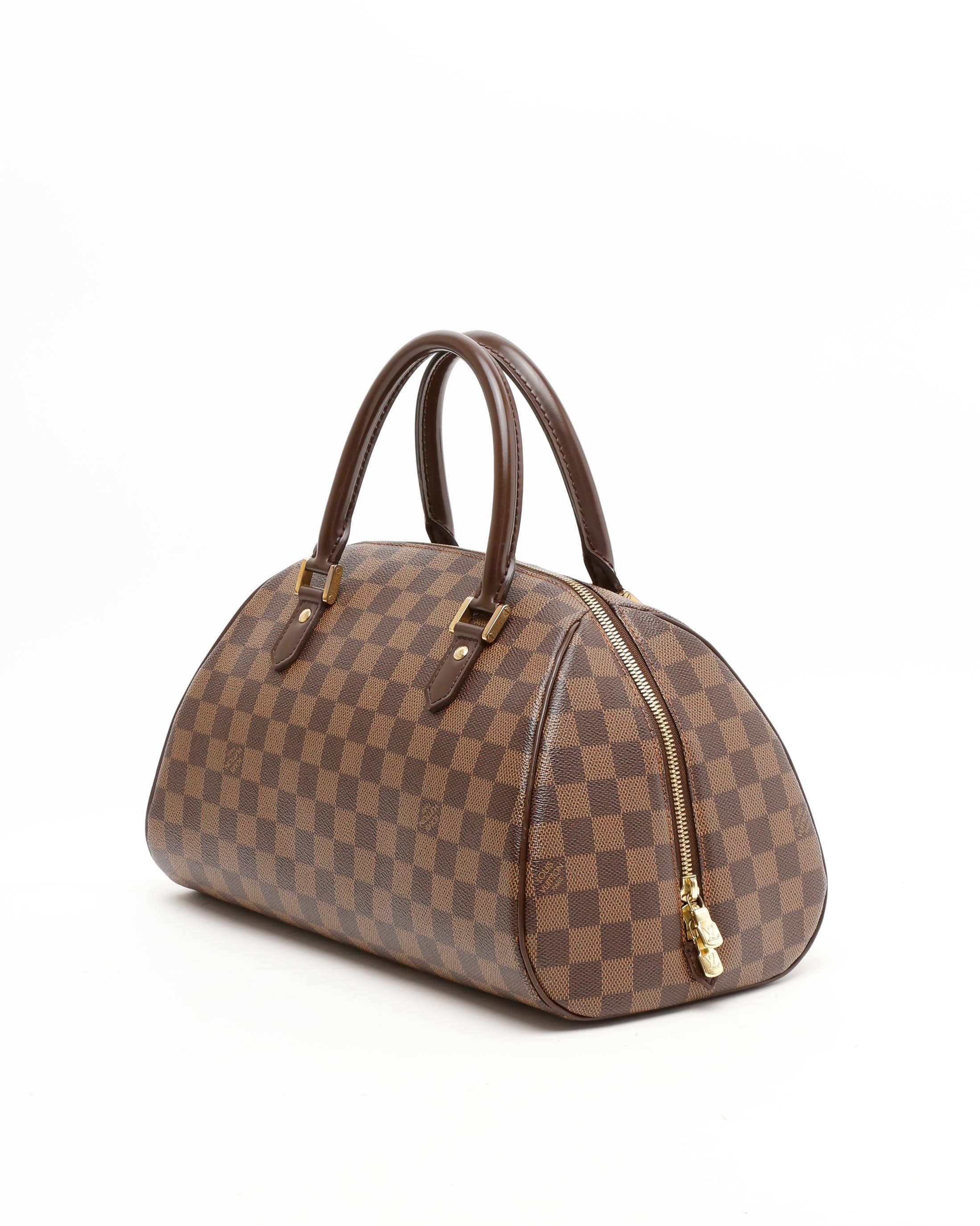 Pre-owned Louis Vuitton Damier Rivera Mm Bag In Brown