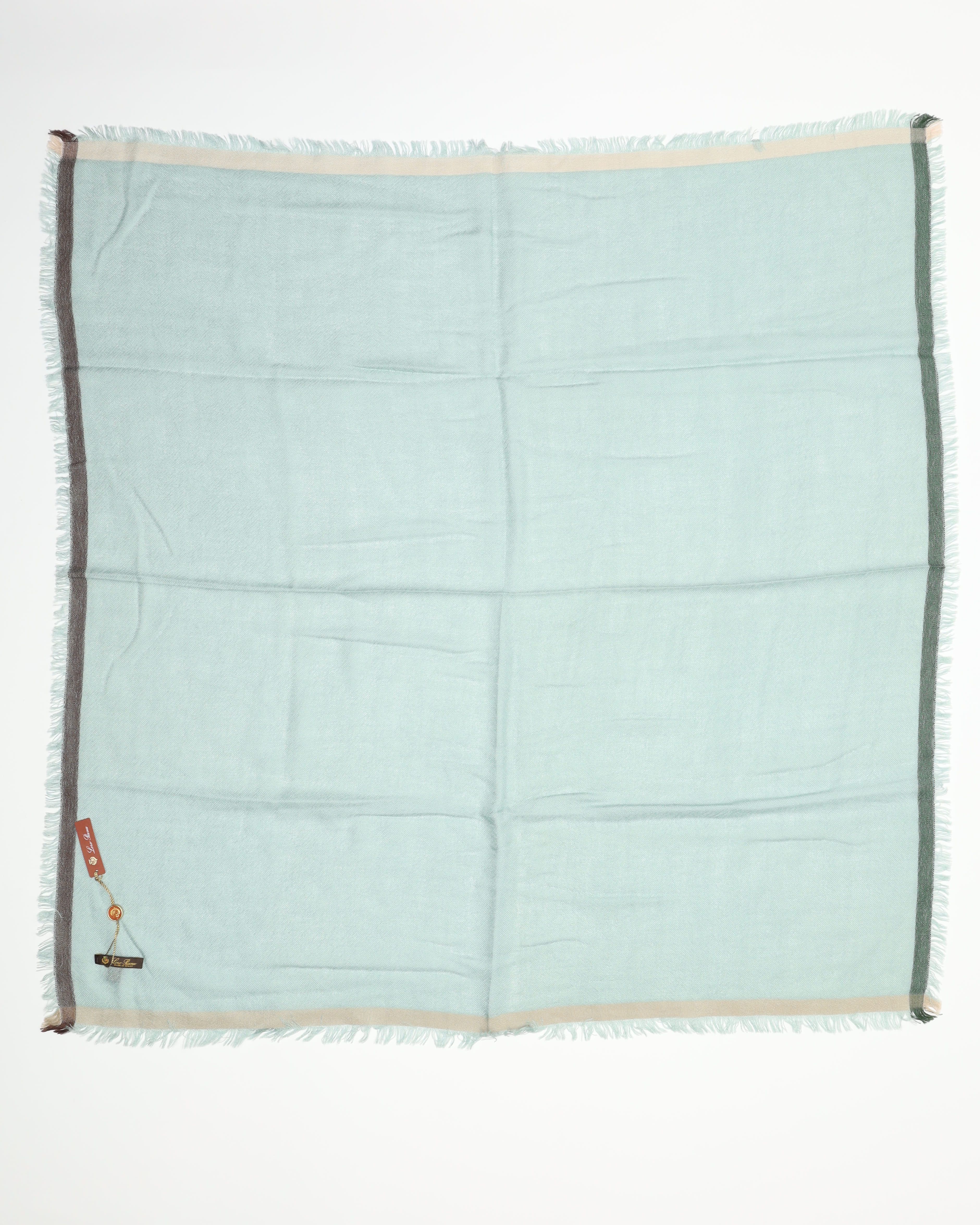 Loro Piana 90 Cashmere Silk Scarf In Blue