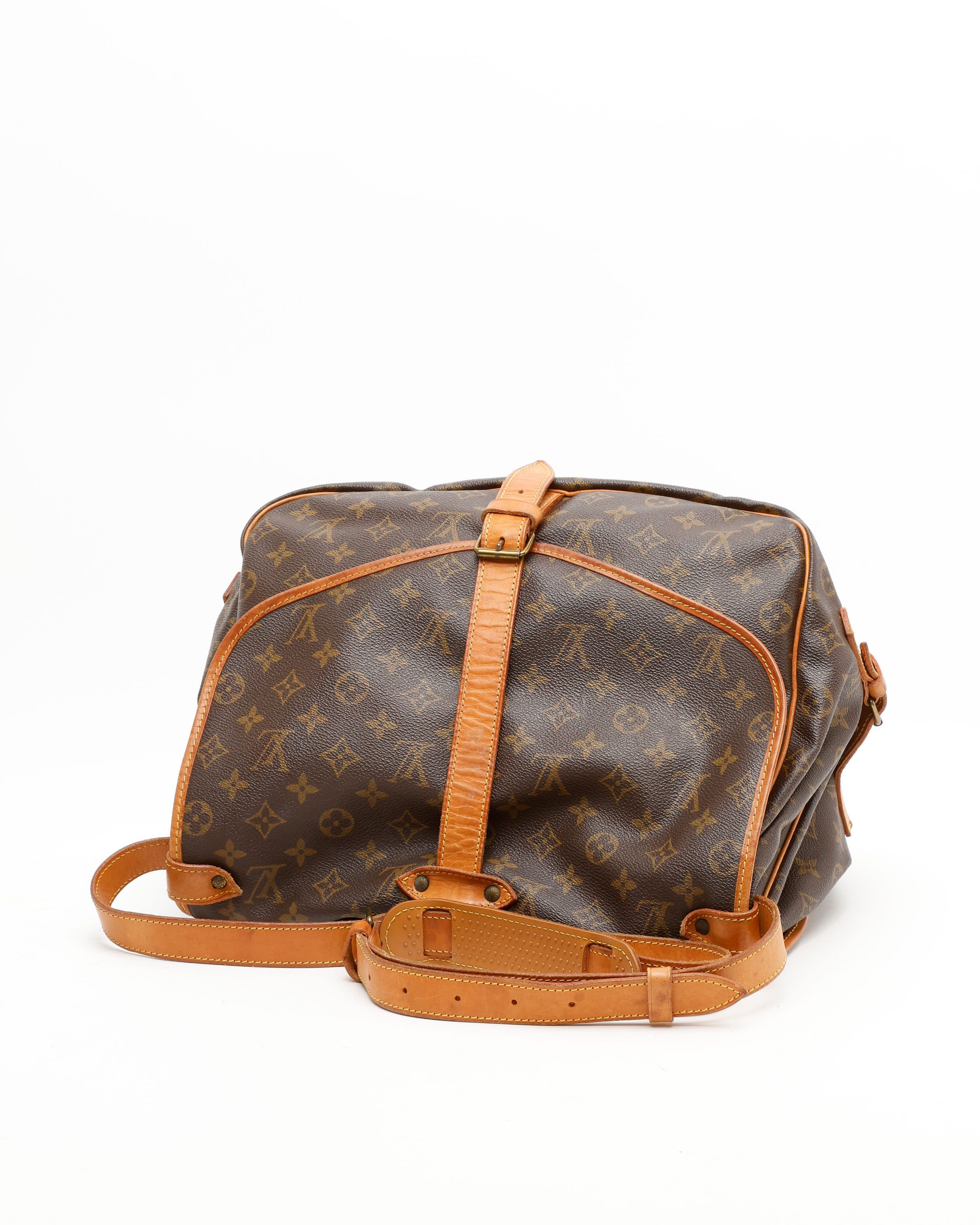 Pre-owned Louis Vuitton Monogram Saumur 35 Bag In Brown