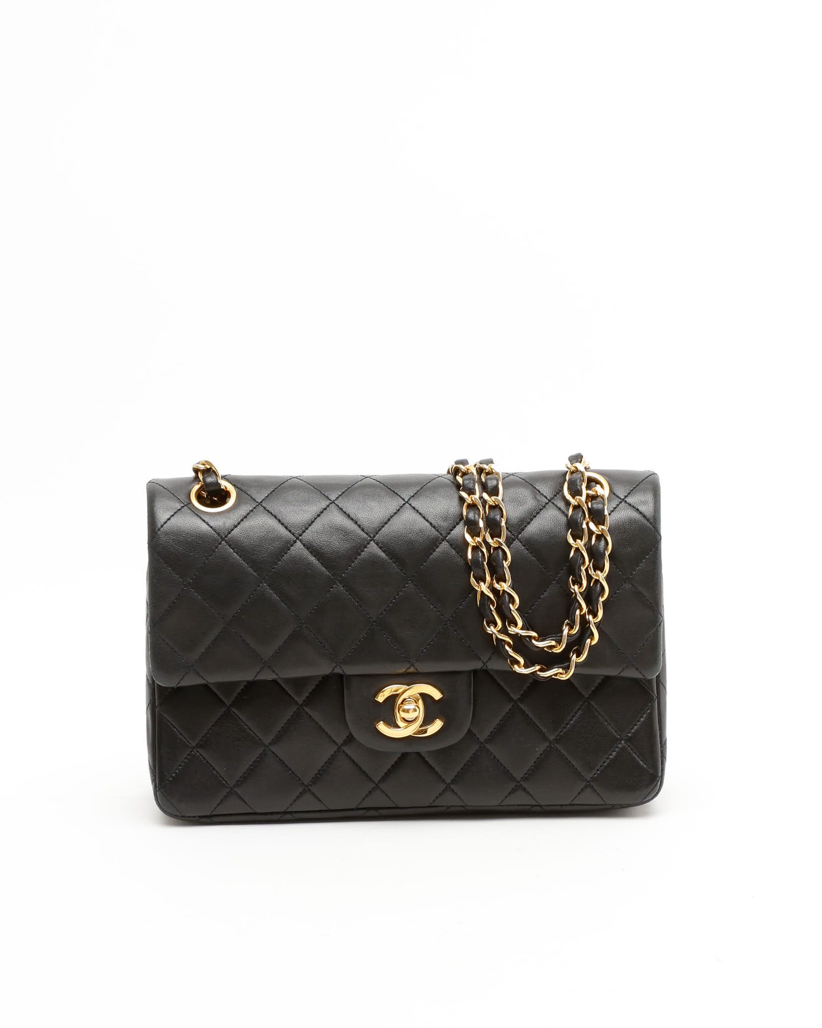 Pre-owned Chanel Classic Small Double Flap Bag In Black