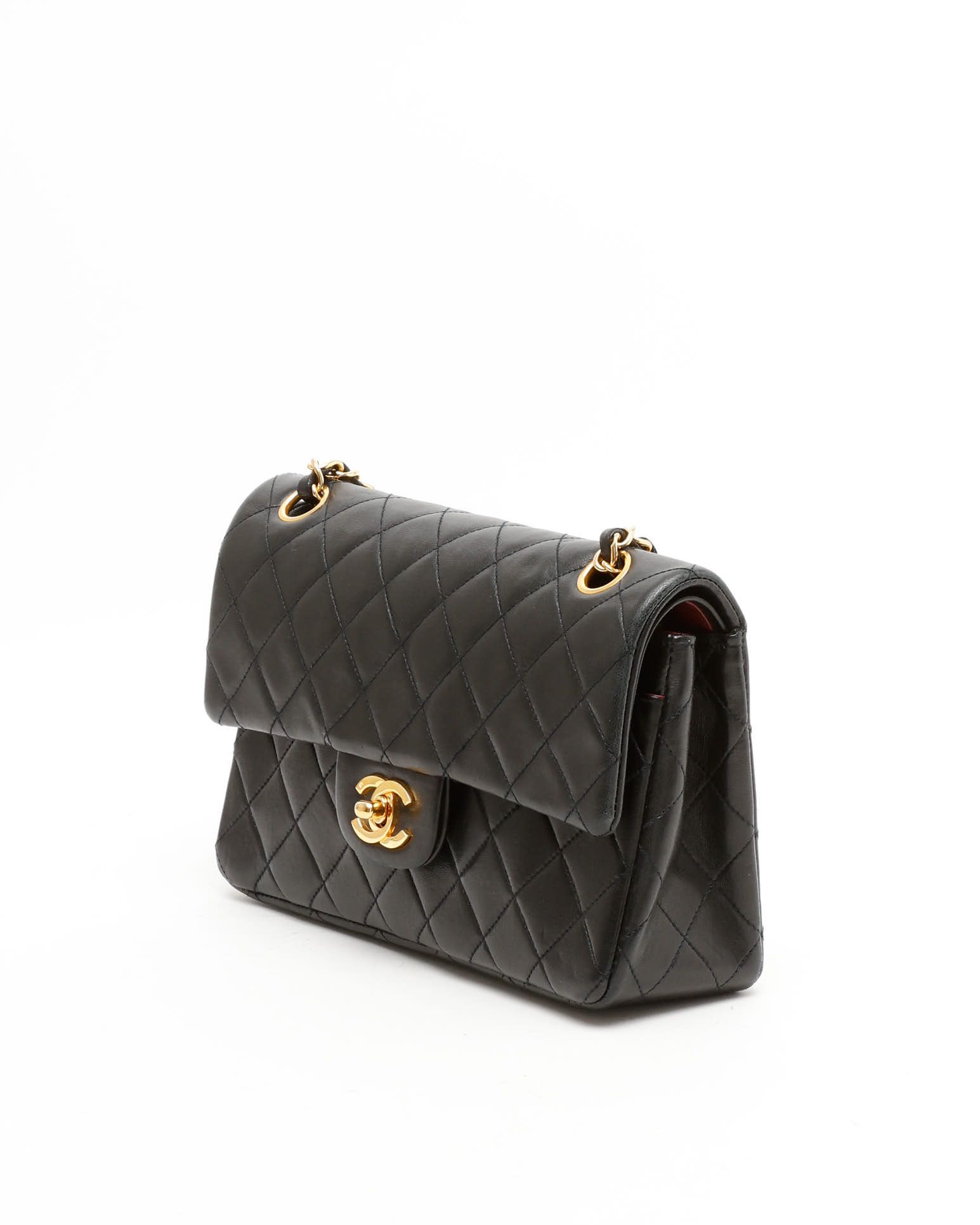 Pre-owned Chanel Classic Small Double Flap Bag In Black