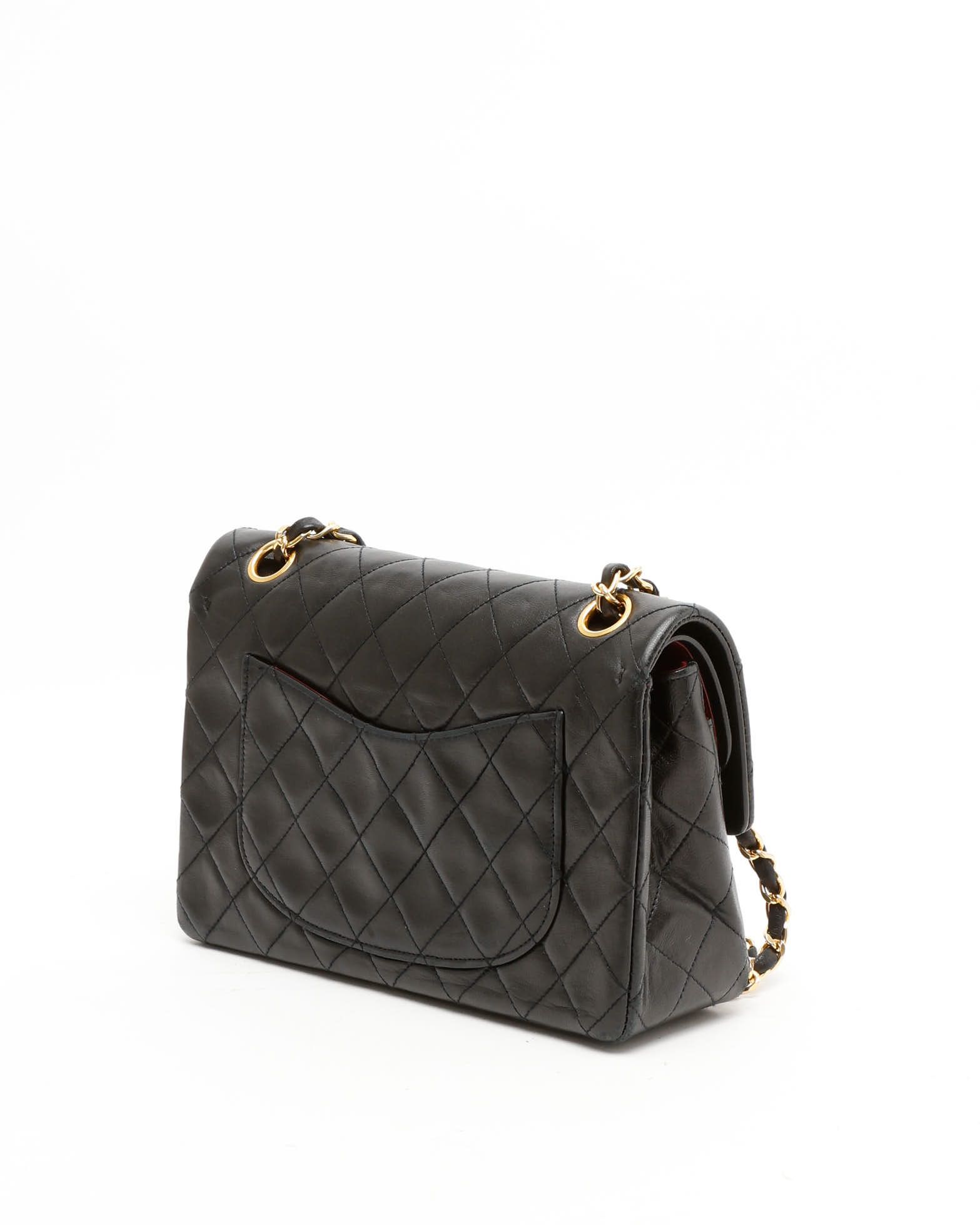 Pre-owned Chanel Classic Small Double Flap Bag In Black