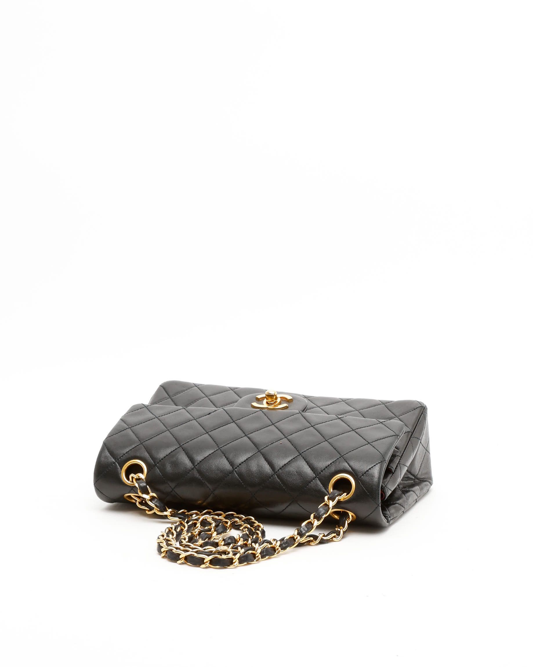 Pre-owned Chanel Classic Small Double Flap Bag In Black