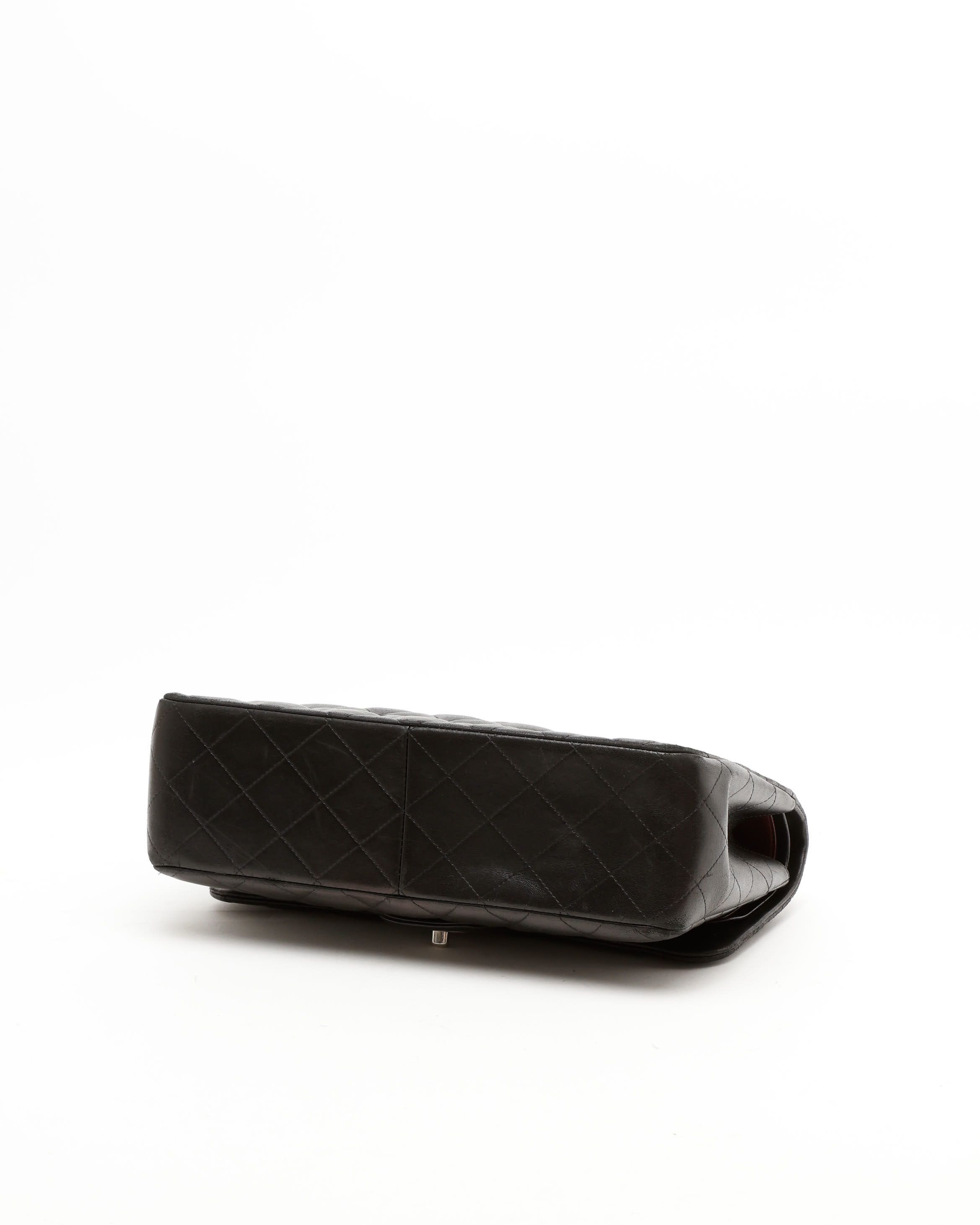 Pre-owned Chanel Classic Jumbo Double Flap Bag In Black