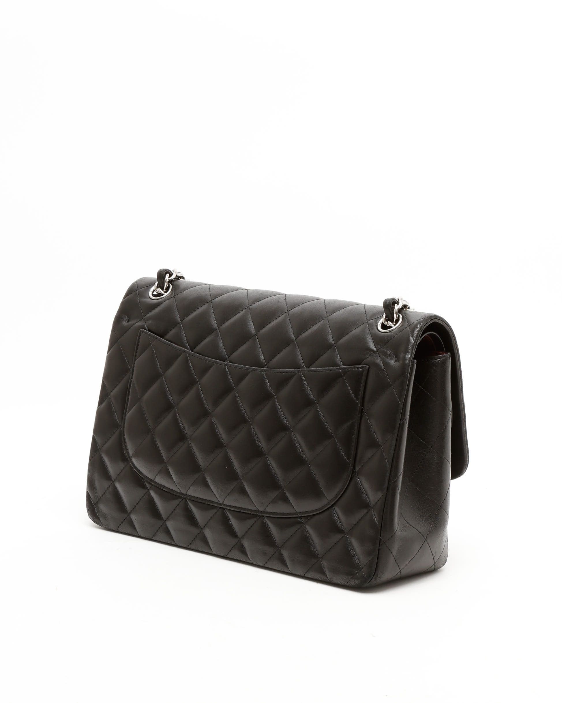 Pre-owned Chanel Classic Jumbo Double Flap Bag In Black