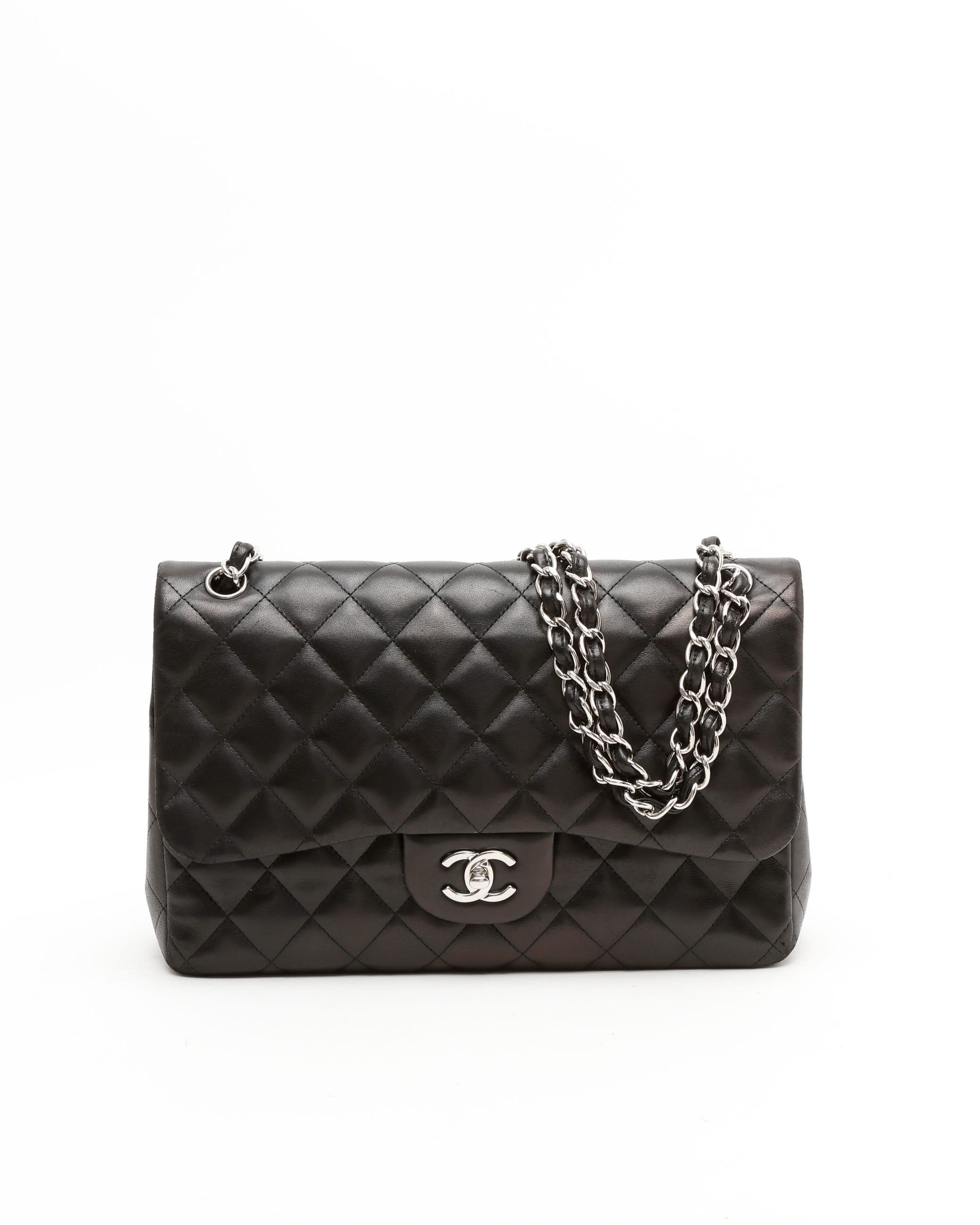 Pre-owned Chanel Classic Jumbo Double Flap Bag In Black