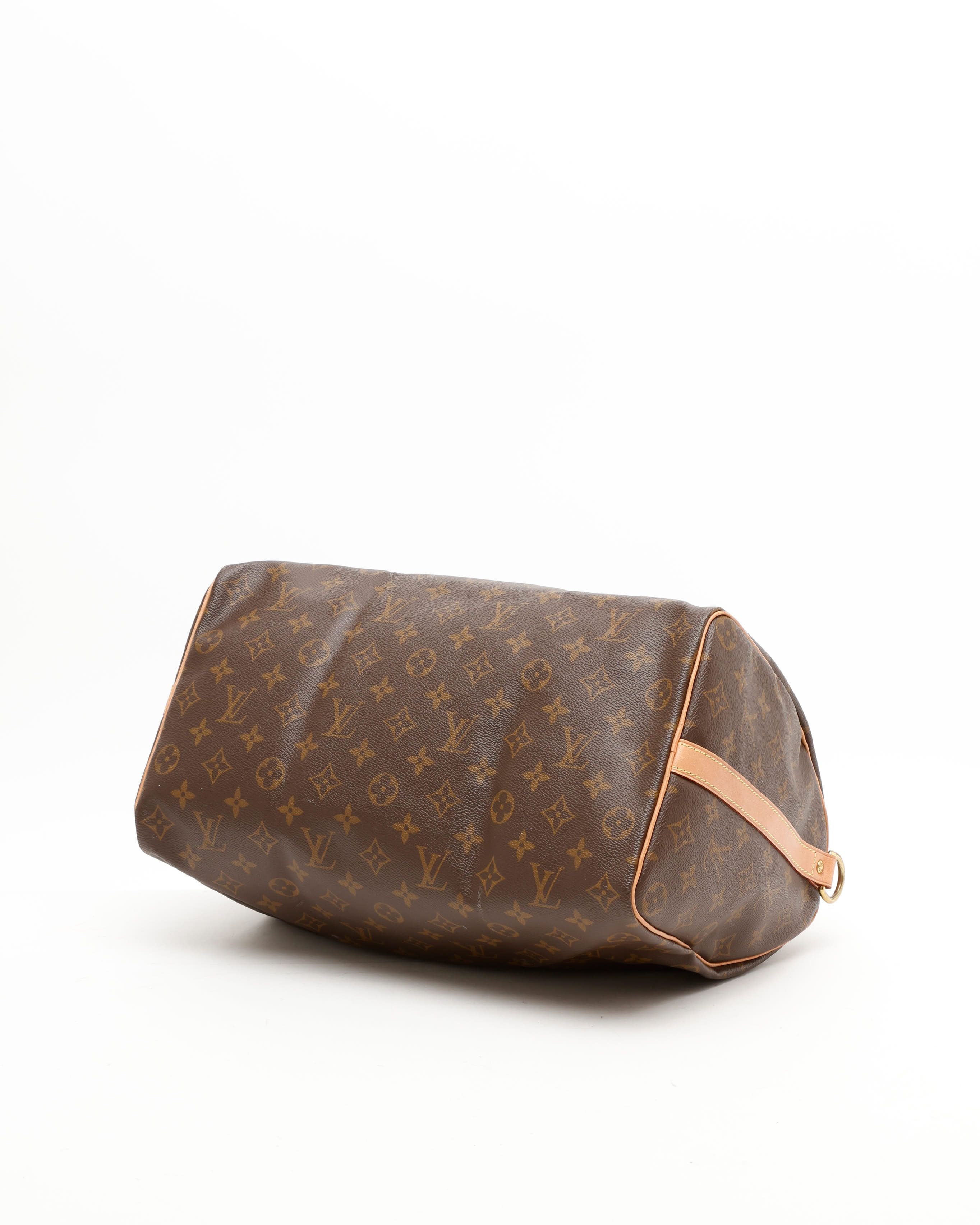 Pre-owned Louis Vuitton Monogram Speedy Bandoulière 35 Bag In Brown