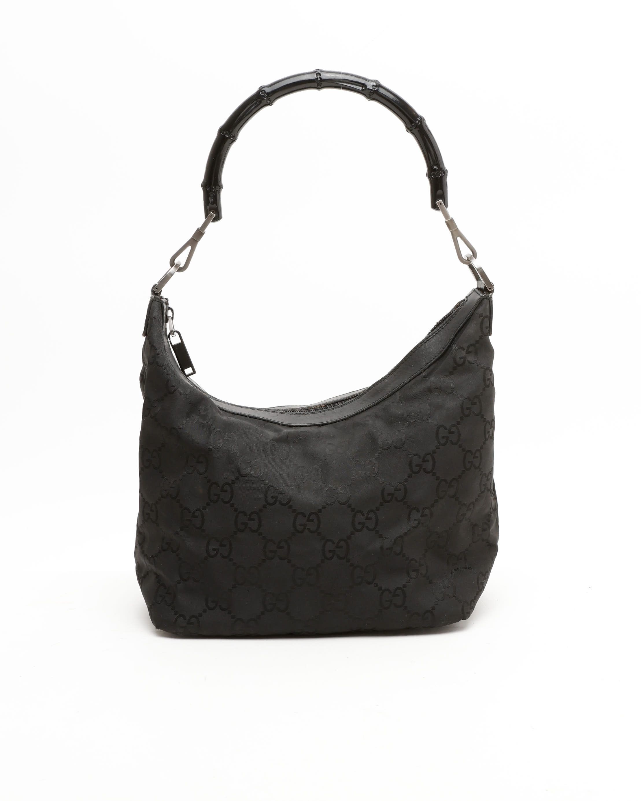 Gucci Gg Bamboo Bag In Black