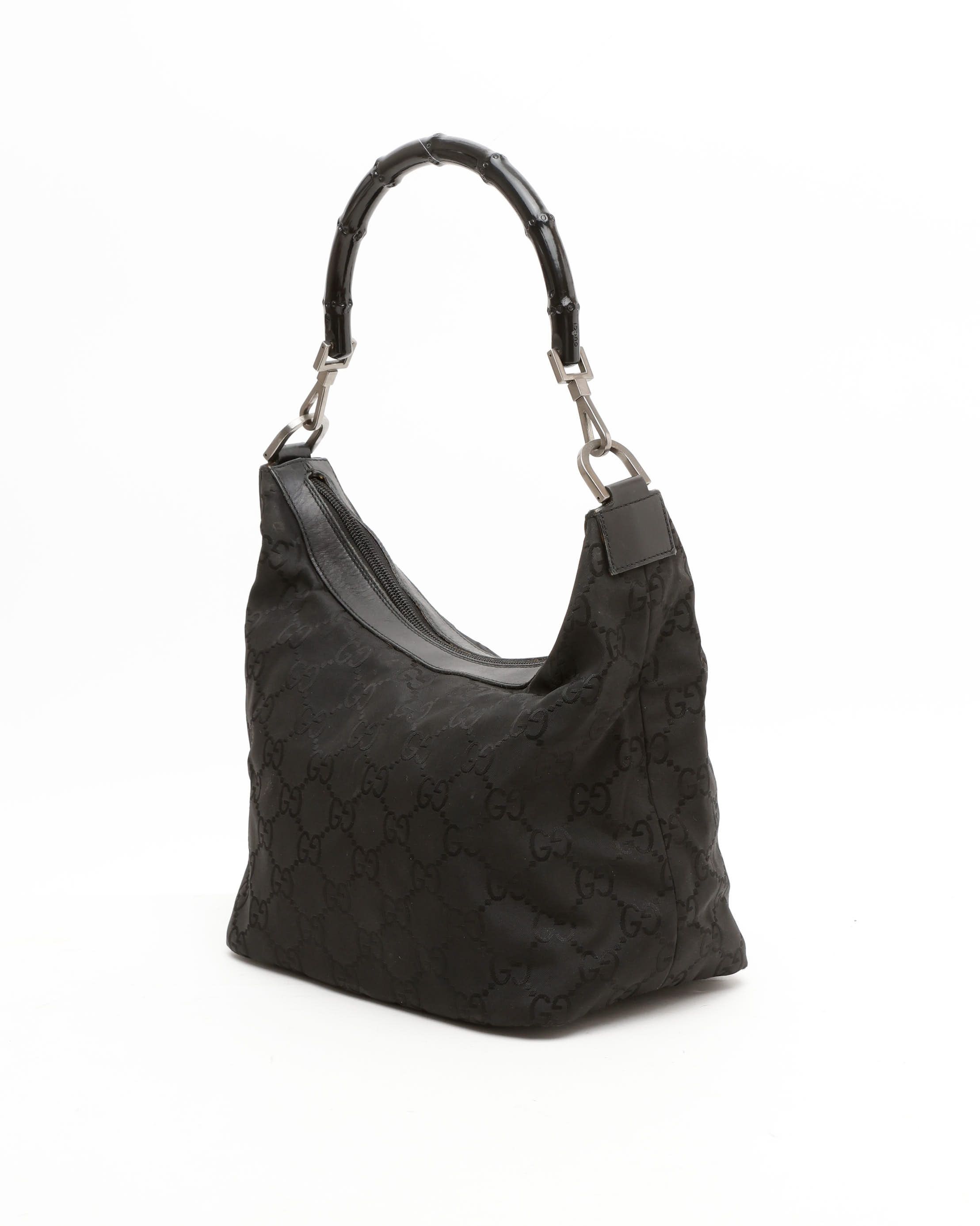 Gucci Gg Bamboo Bag In Black