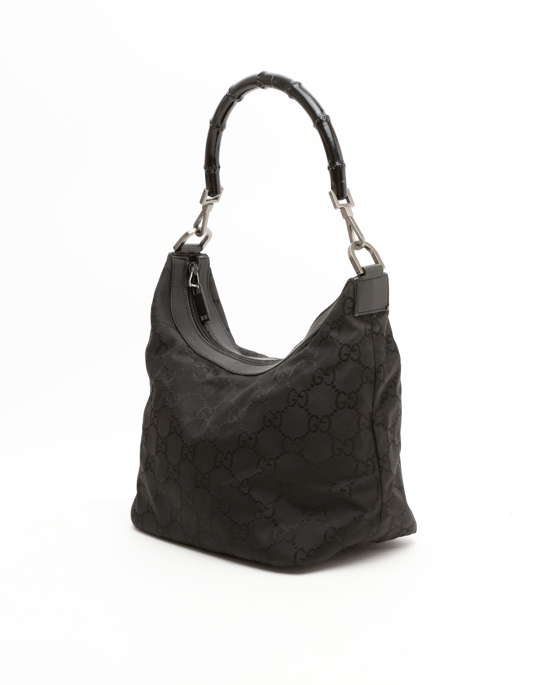 Gucci Gg Bamboo Bag In Black