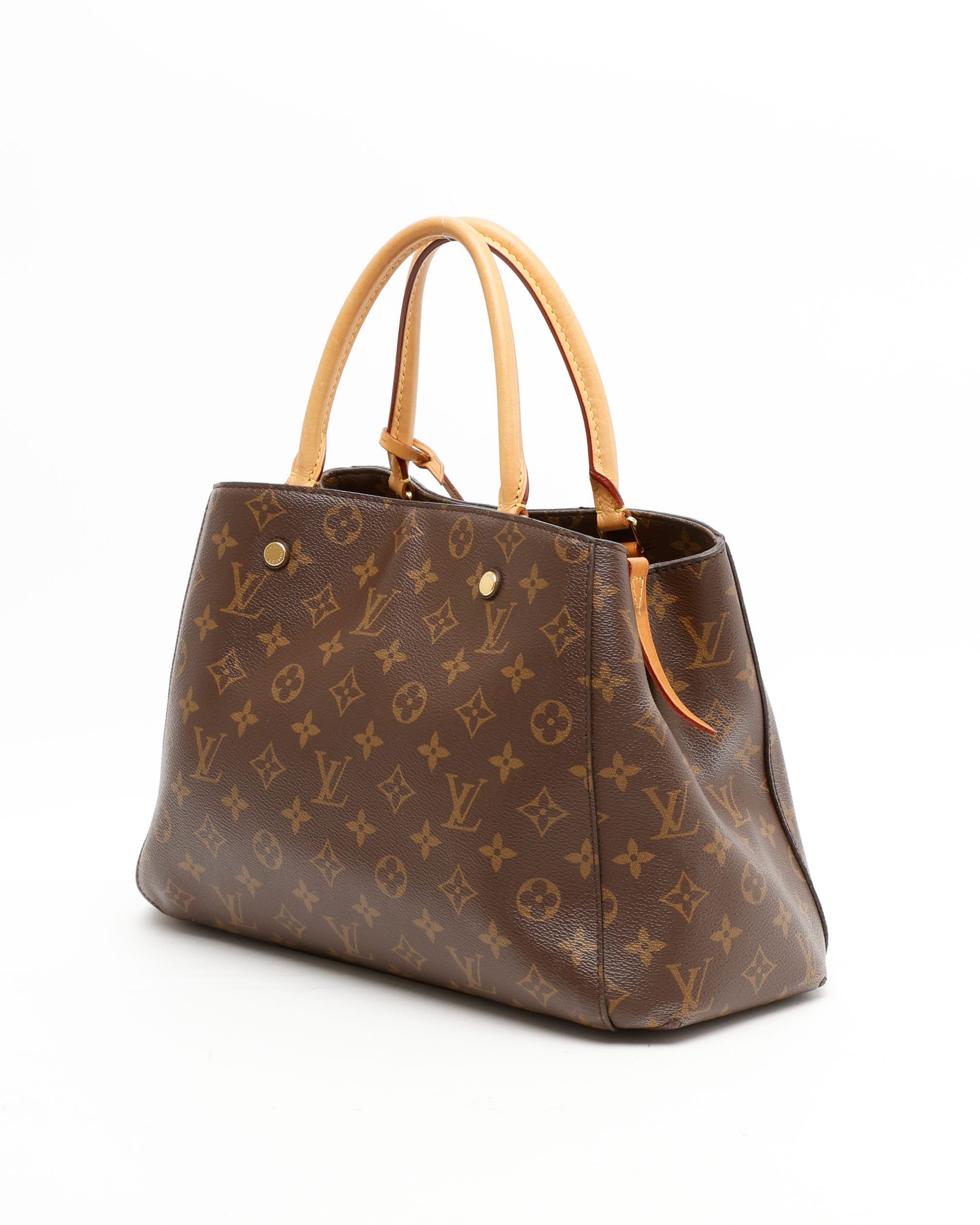 Pre-owned Louis Vuitton Monogram Montaigne Mm Bag In Brown
