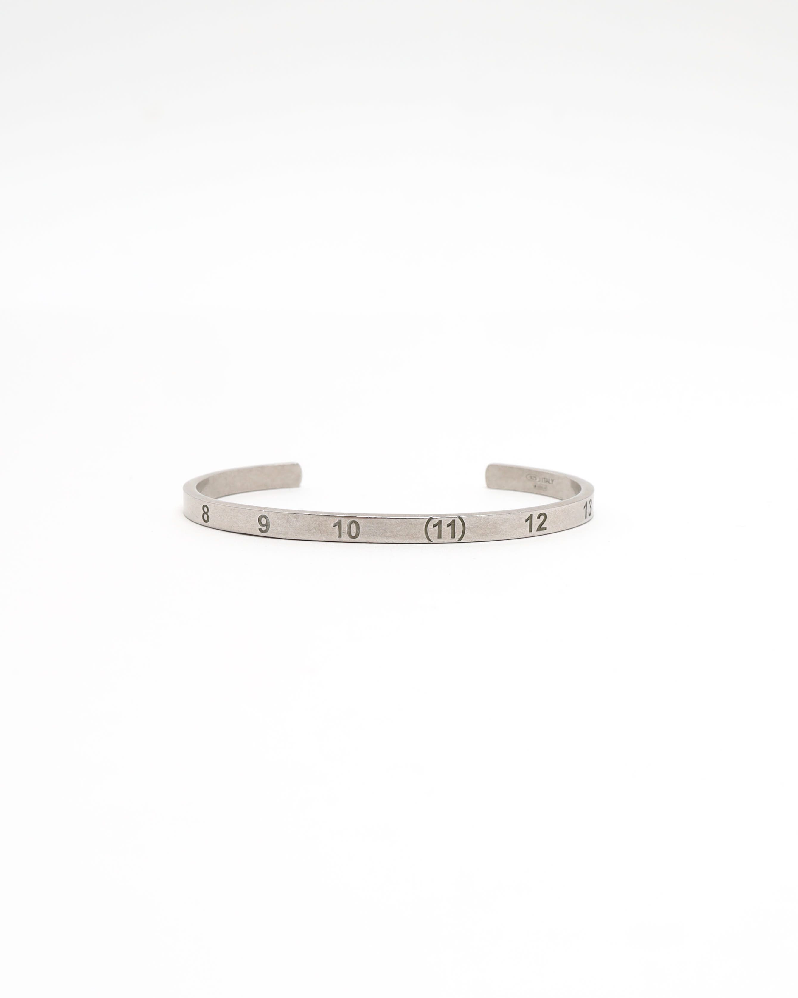 Maison Margiela Silver Bangle In White