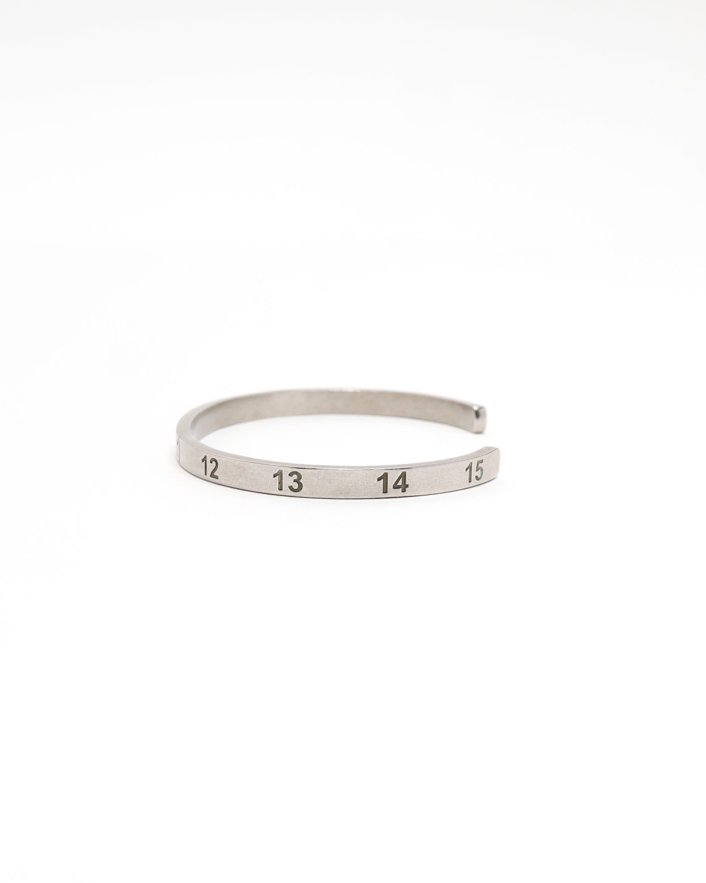 Maison Margiela Silver Bangle In White