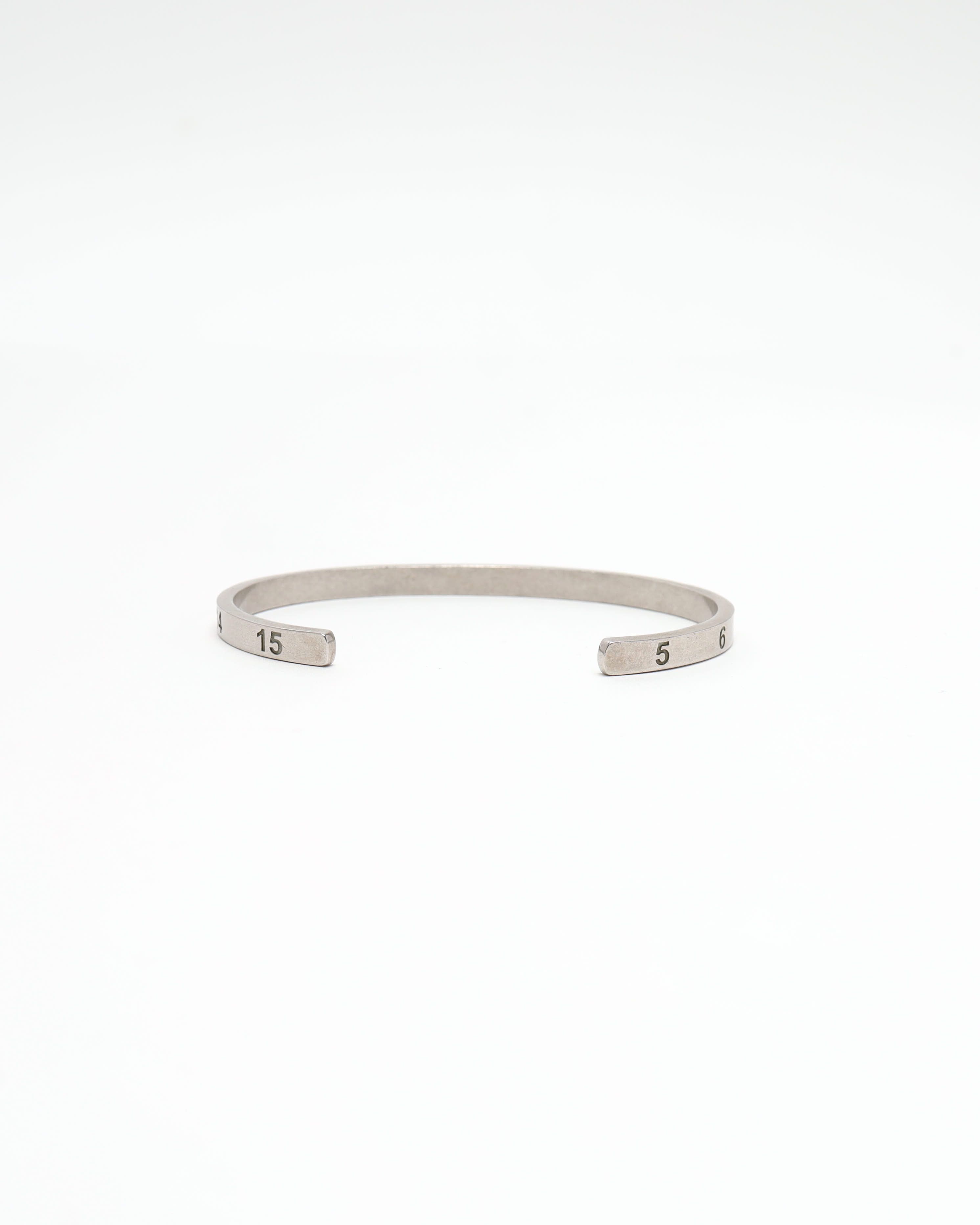 Maison Margiela Silver Bangle In White