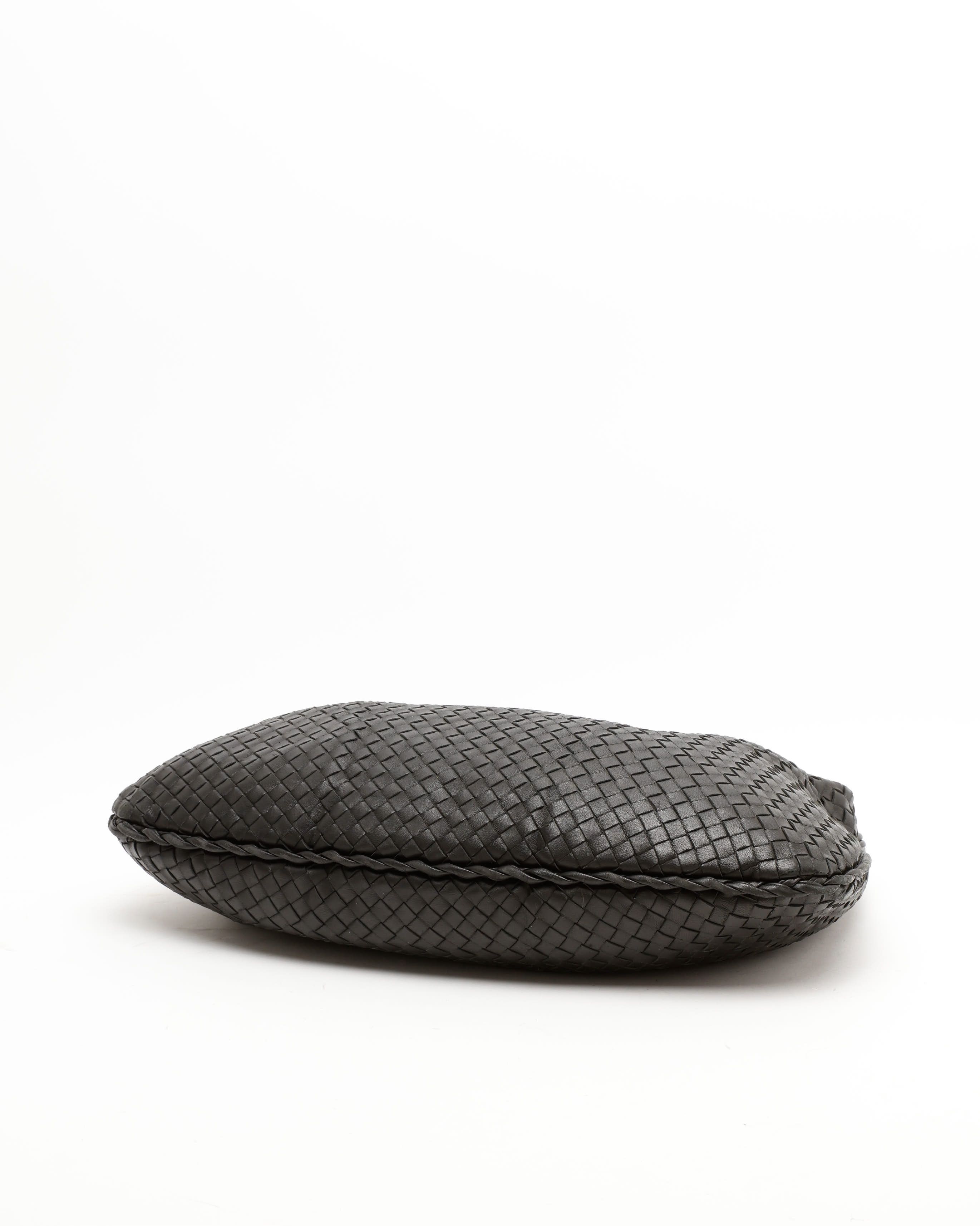 Bottega Veneta Large Intrecciato Hobo Bag In Black