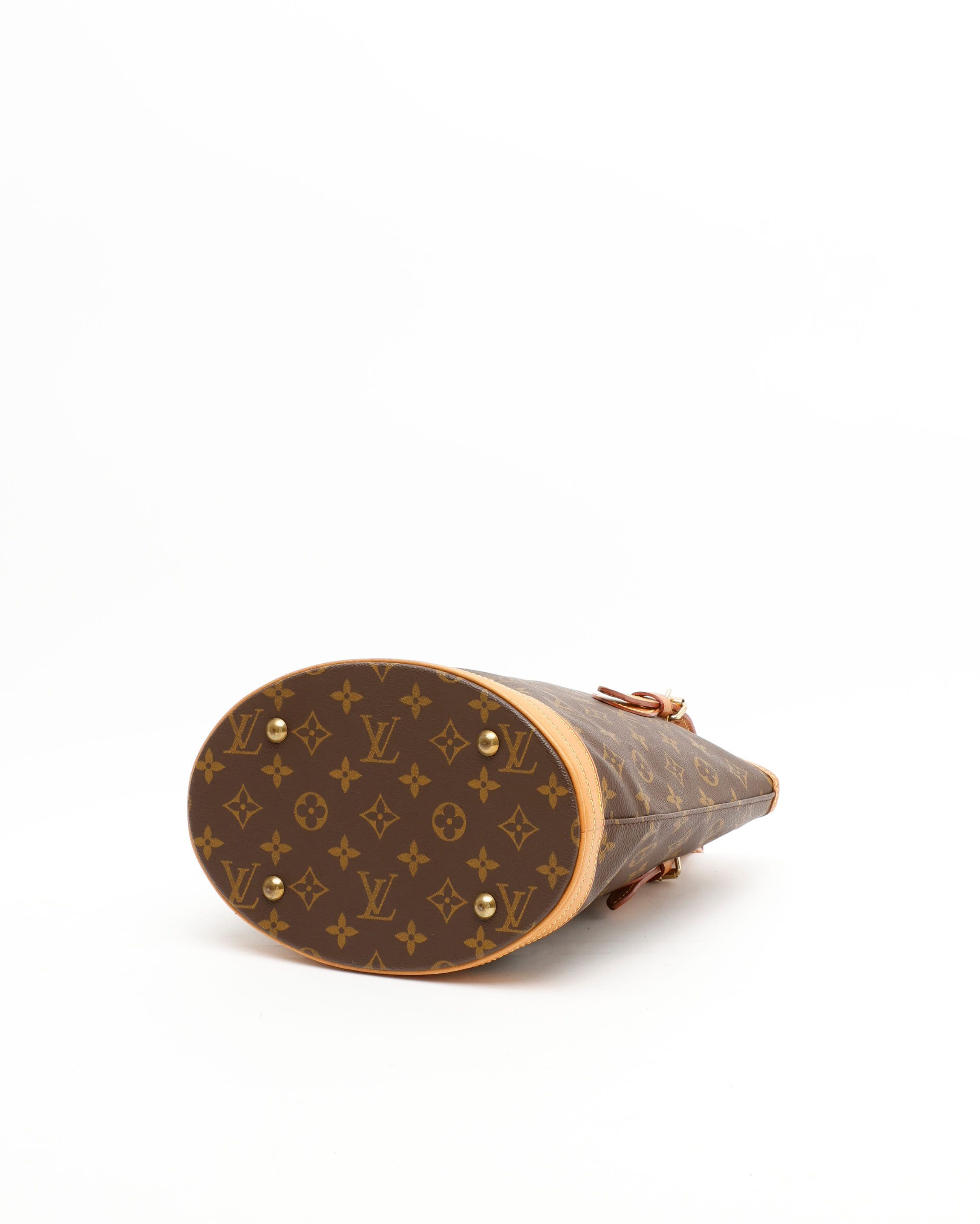 Pre-owned Louis Vuitton Monogram Bucket Pm Bag In Brown