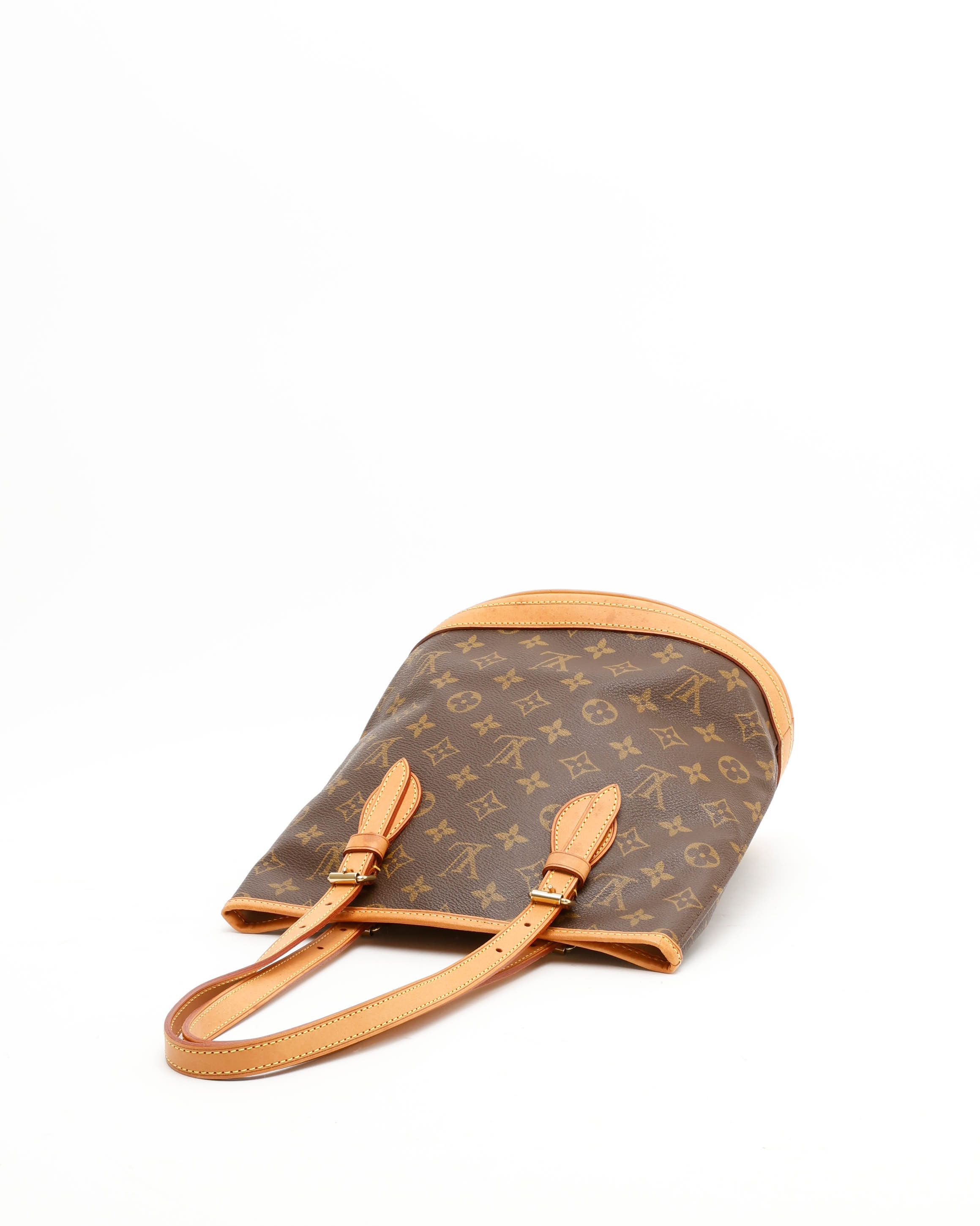 Pre-owned Louis Vuitton Monogram Bucket Pm Bag In Brown