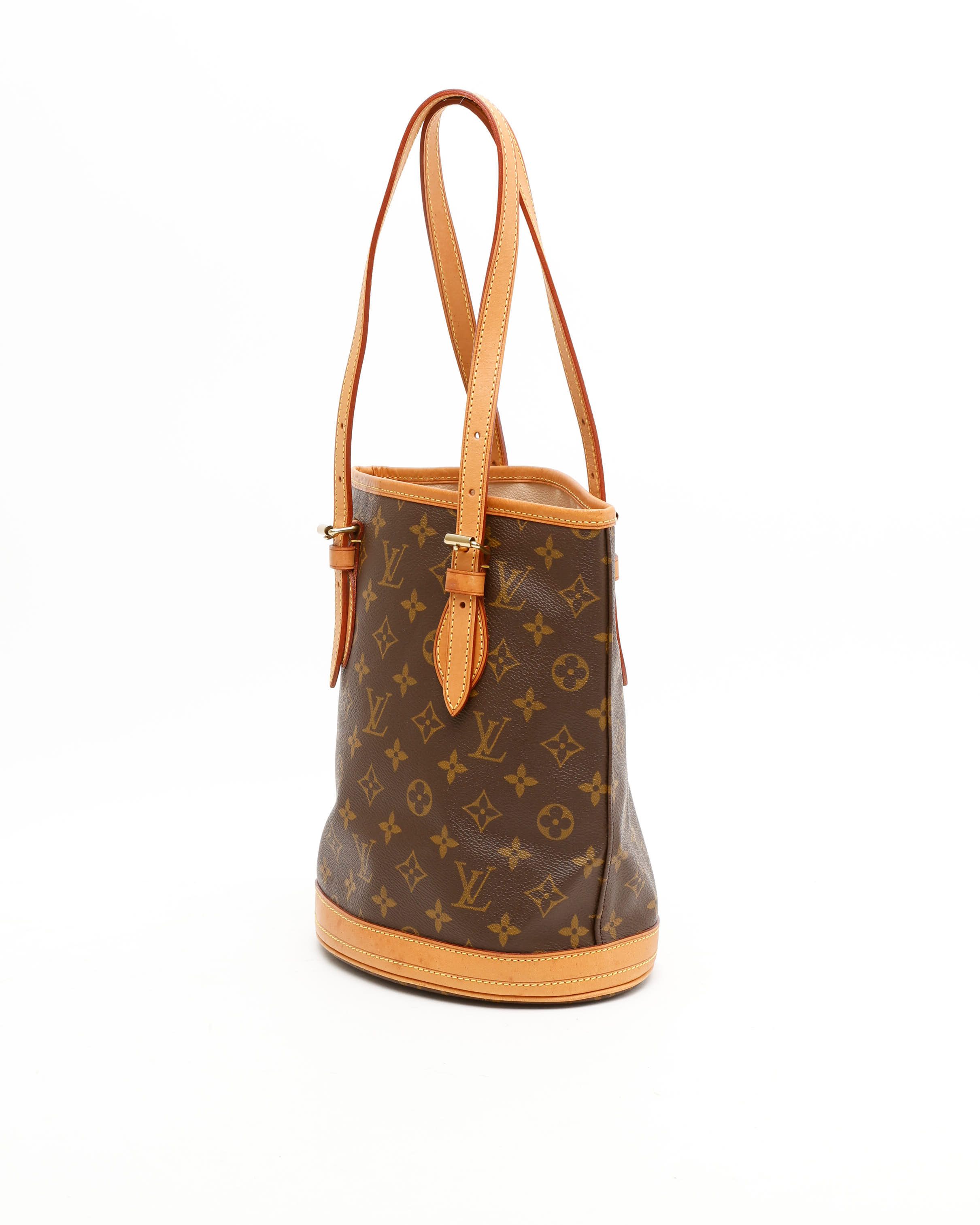 Pre-owned Louis Vuitton Monogram Bucket Pm Bag In Brown