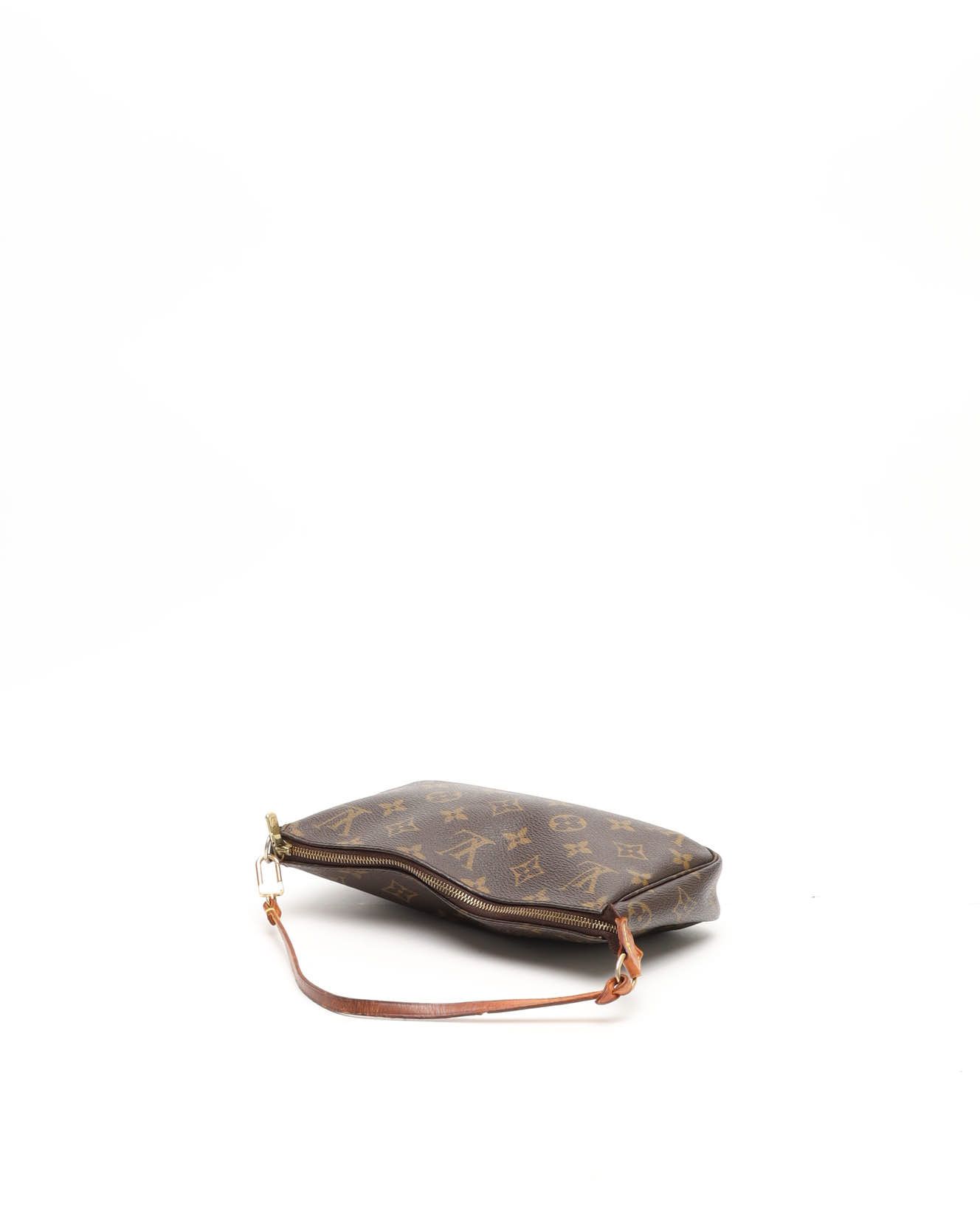 Pre-owned Louis Vuitton Monogram Pochette Accessoires Bag In Brown