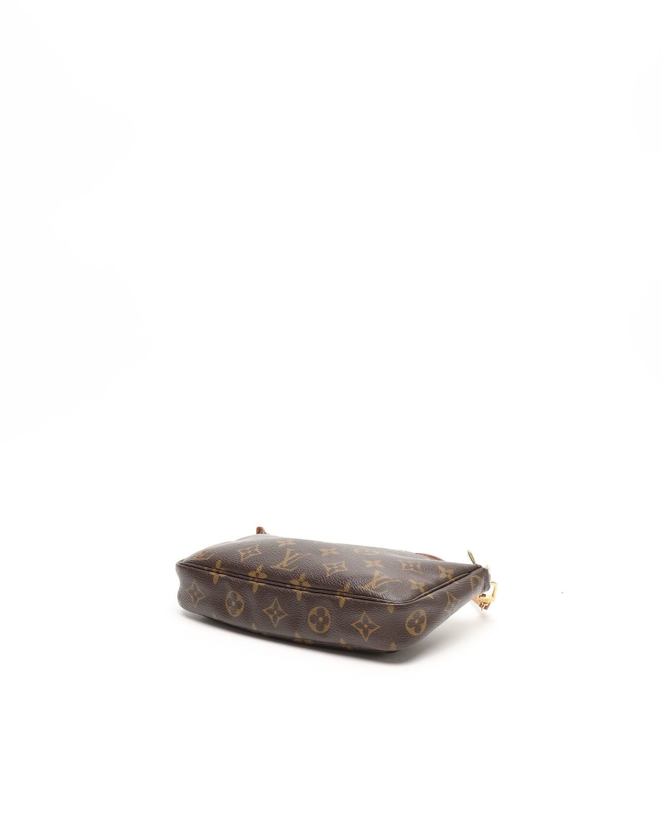 Pre-owned Louis Vuitton Monogram Pochette Accessoires Bag In Brown