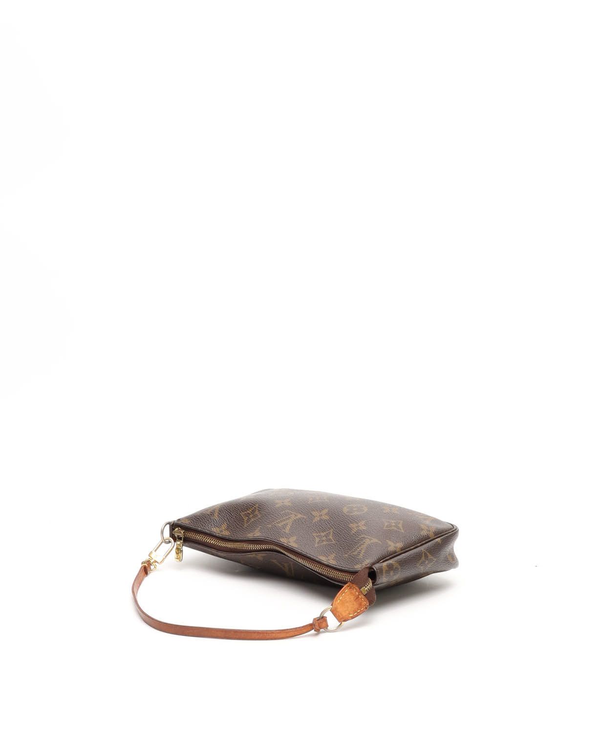 Pre-owned Louis Vuitton Monogram Pochette Accessoires Bag In Brown