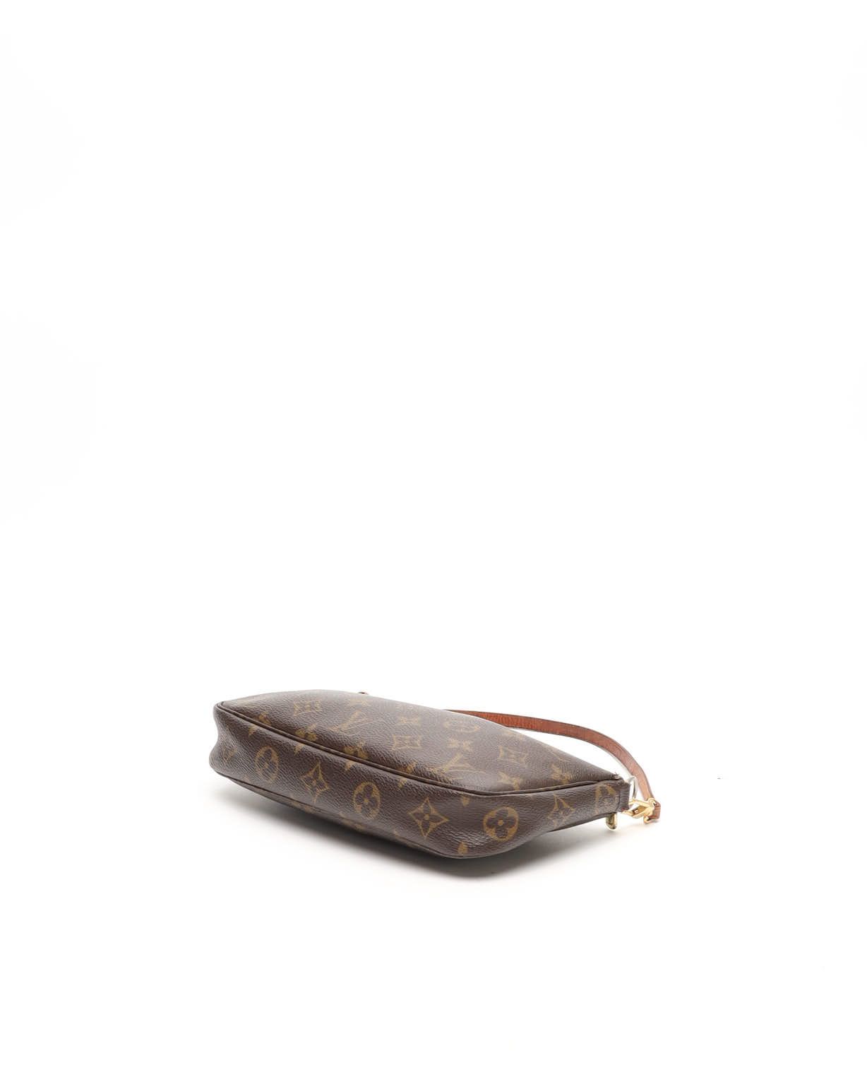 Pre-owned Louis Vuitton Monogram Pochette Accessoires Bag In Brown