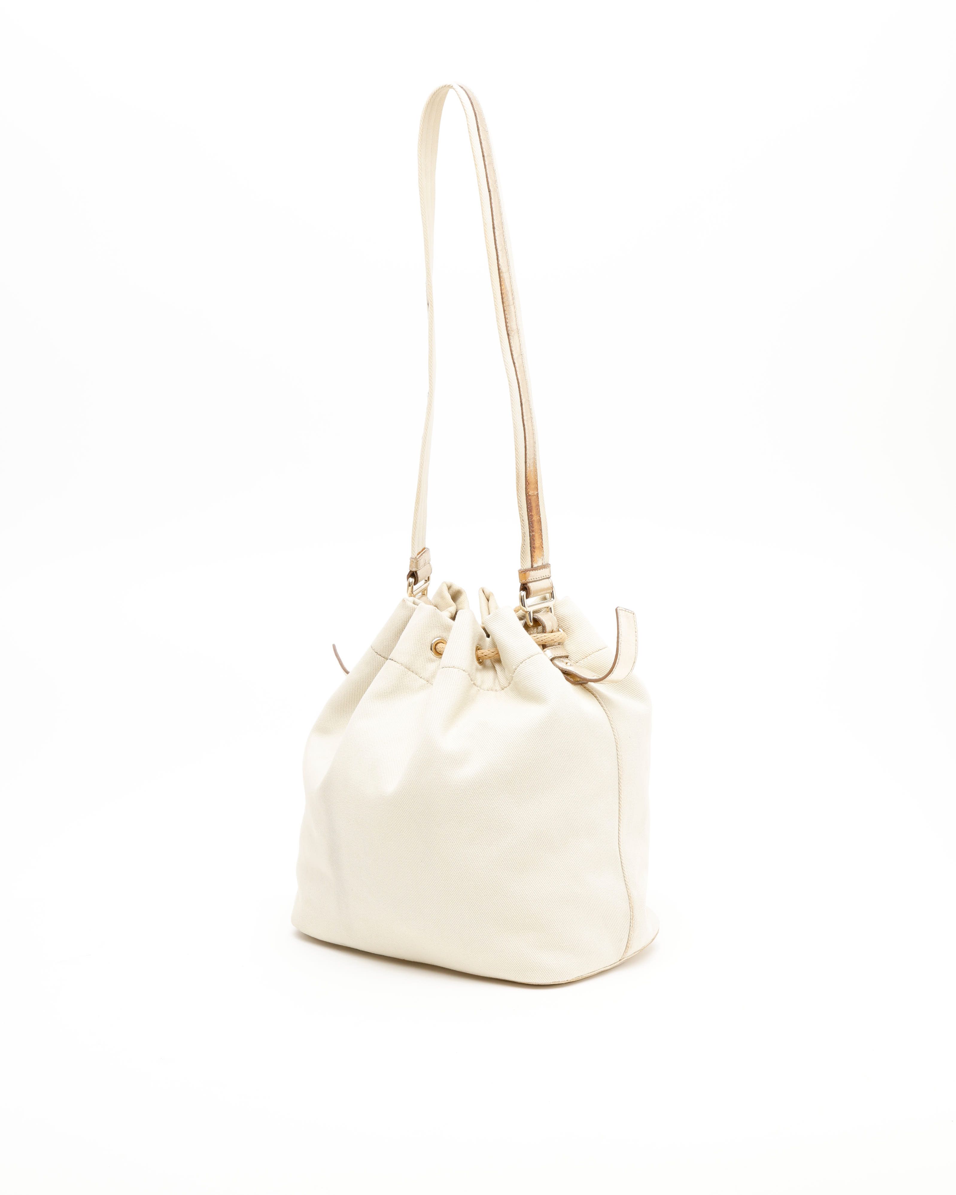 Saint Laurent Kahala Shoulder Bag In White