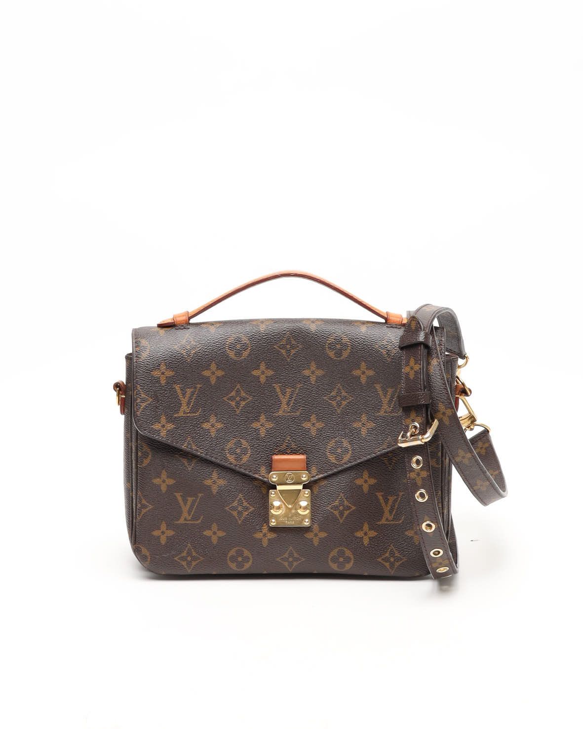 Pre-owned Louis Vuitton Monogram Pochette Metis Bag In Brown