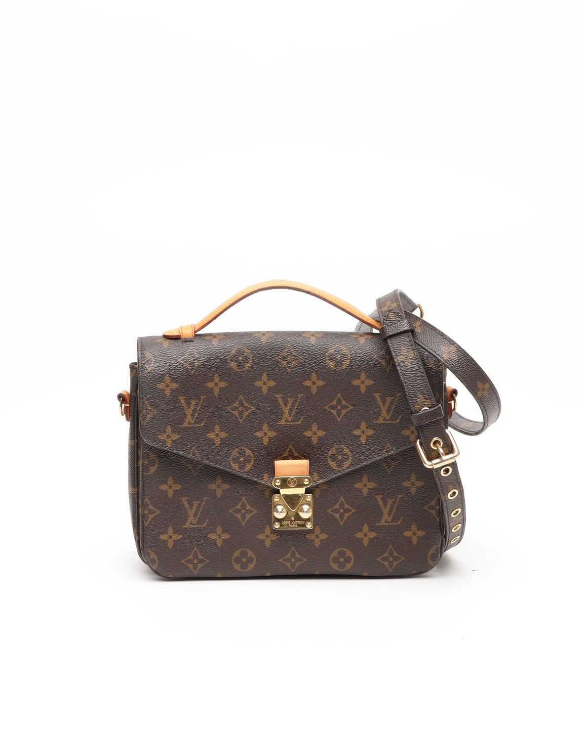 Pre-owned Louis Vuitton Monogram Pochette Metis Bag In Brown