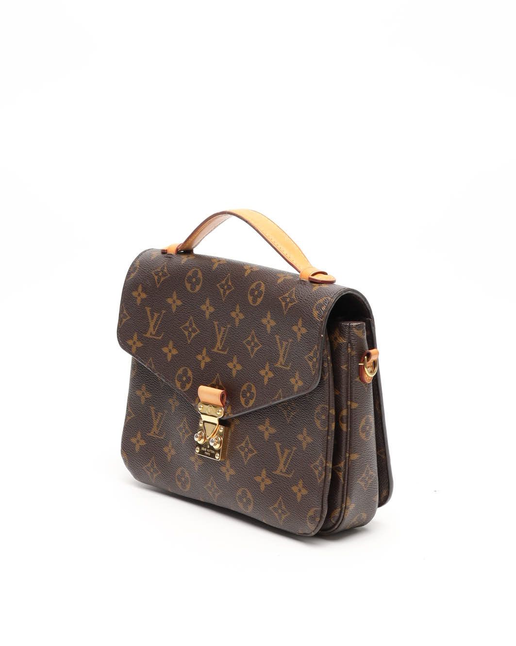 Pre-owned Louis Vuitton Monogram Pochette Metis Bag In Brown