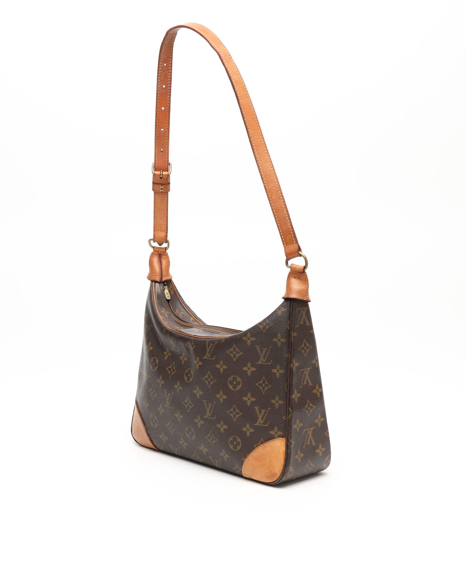Pre-owned Louis Vuitton Monogram Boulogne 30 Bag In Brown