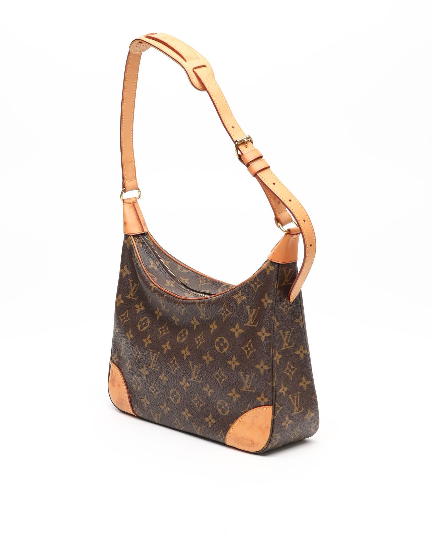Pre-owned Louis Vuitton Monogram Boulogne 30 Bag In Brown