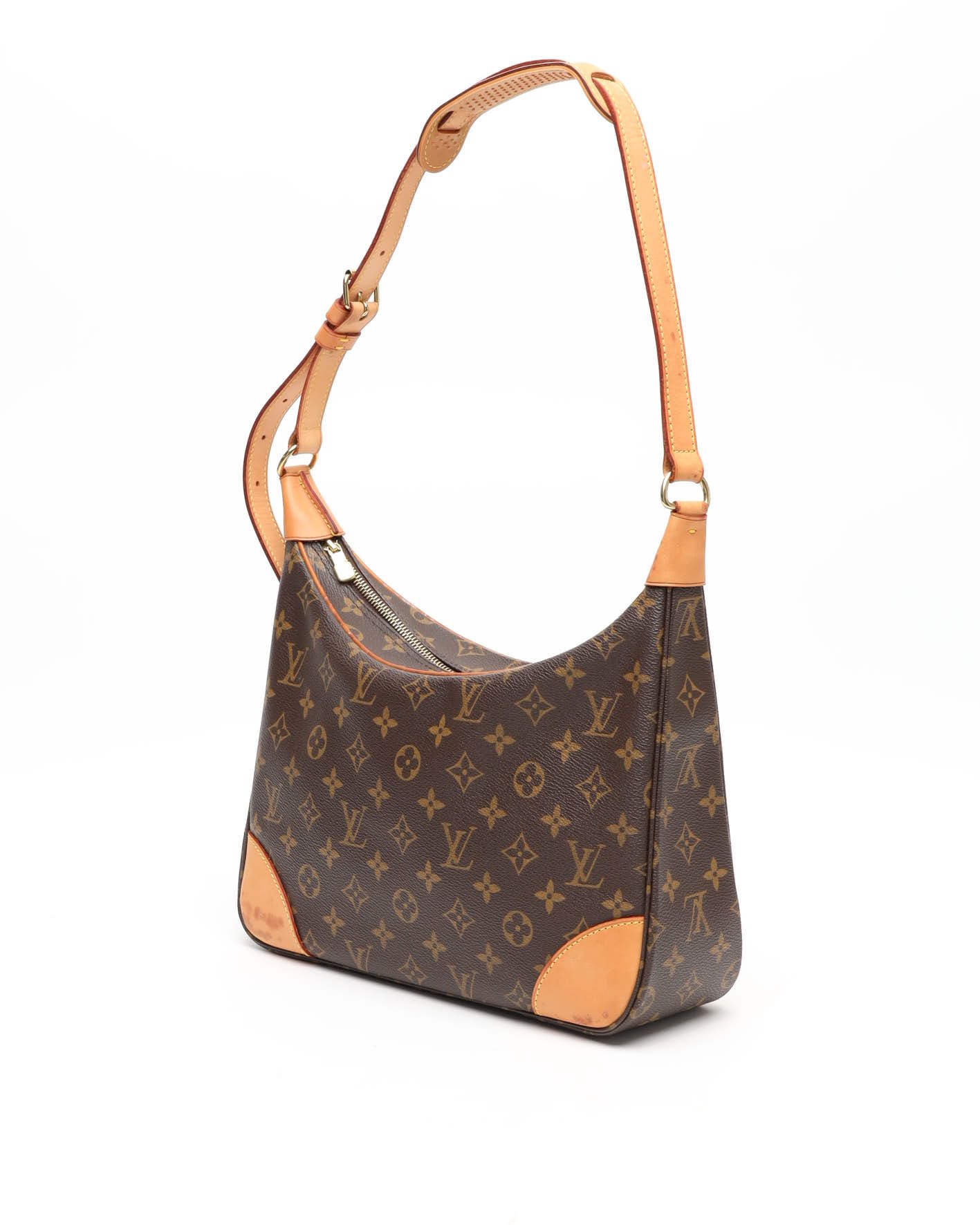 Pre-owned Louis Vuitton Monogram Boulogne 30 Bag In Brown