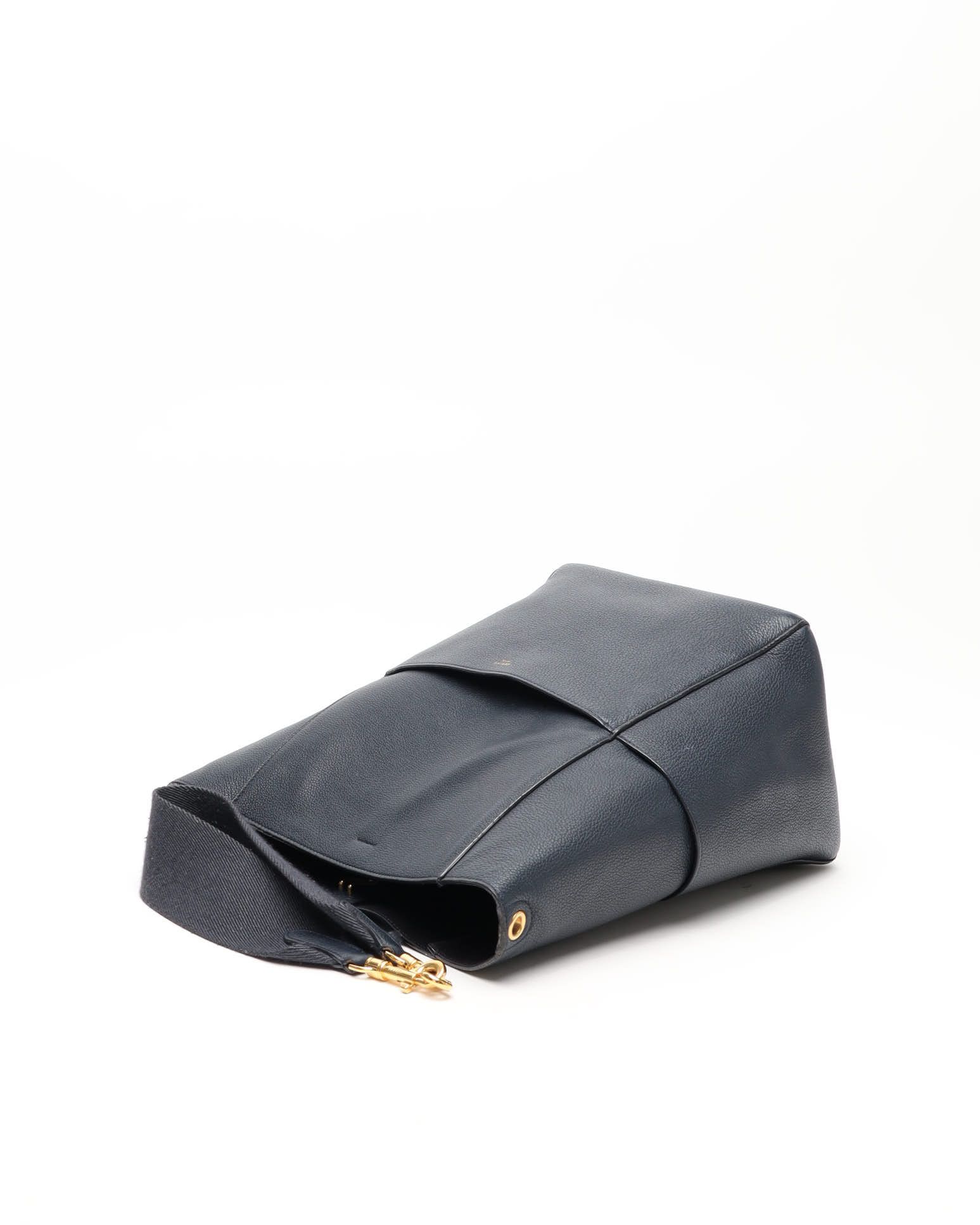 Celine Céline Sangle Seau Large Bucket Bag In Blue
