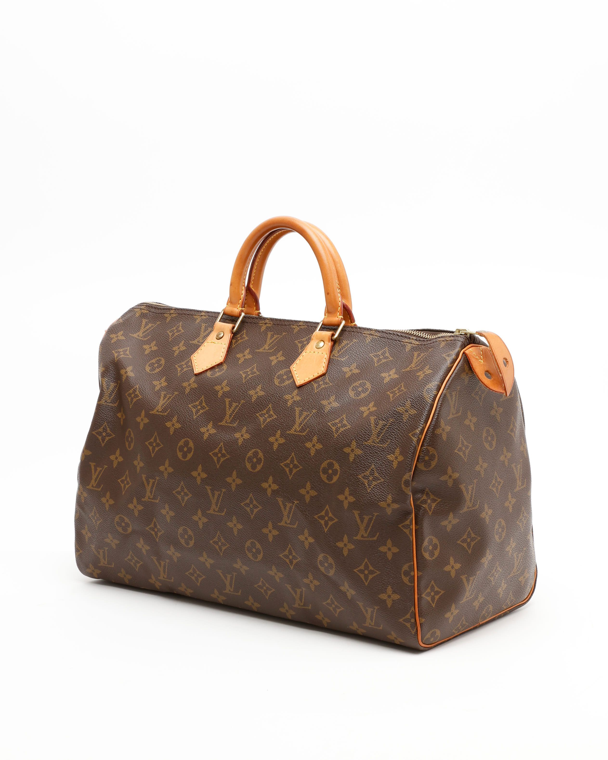 Pre-owned Louis Vuitton Monogram Speedy 40 Bag In Brown